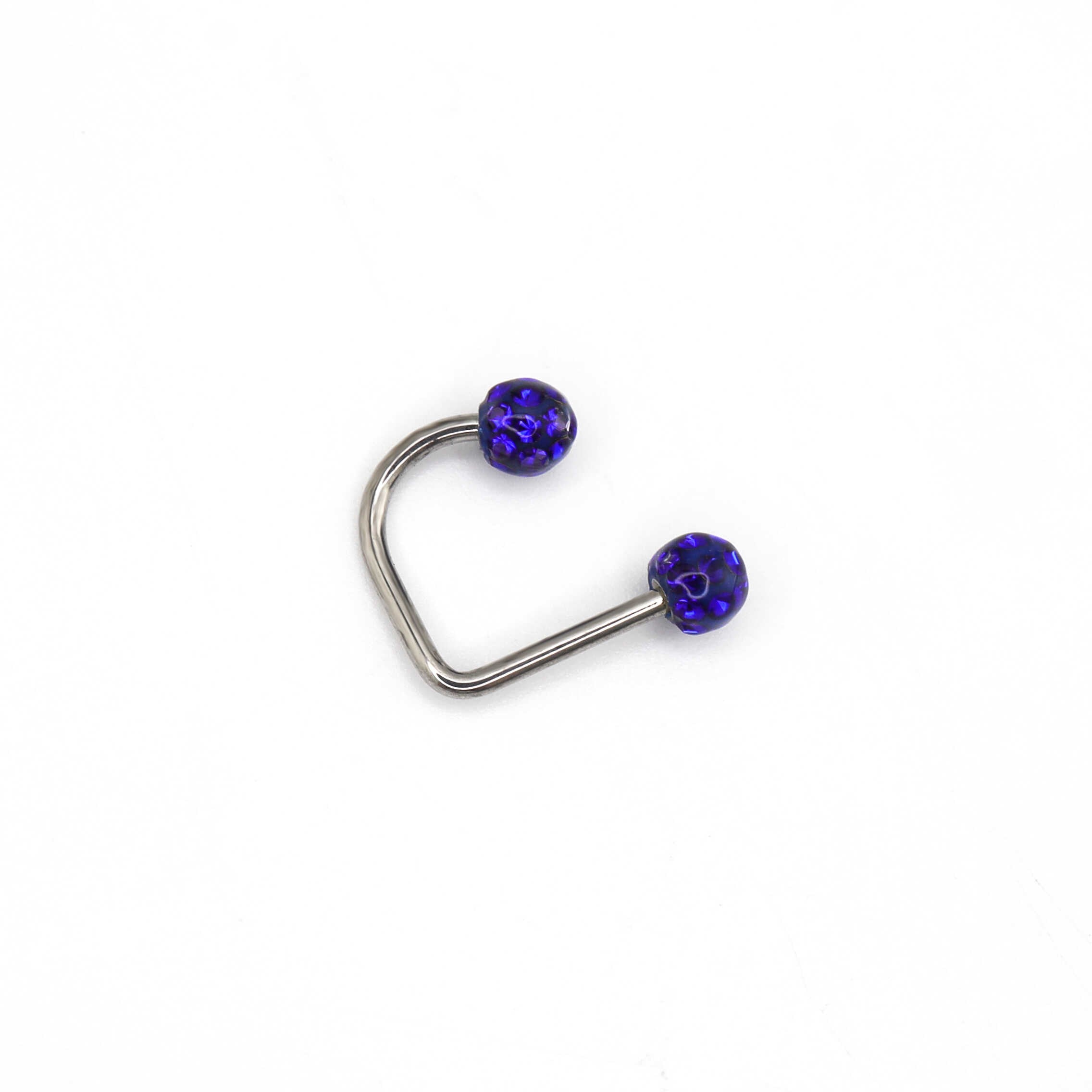Full CZ Stainless Steel U-ring