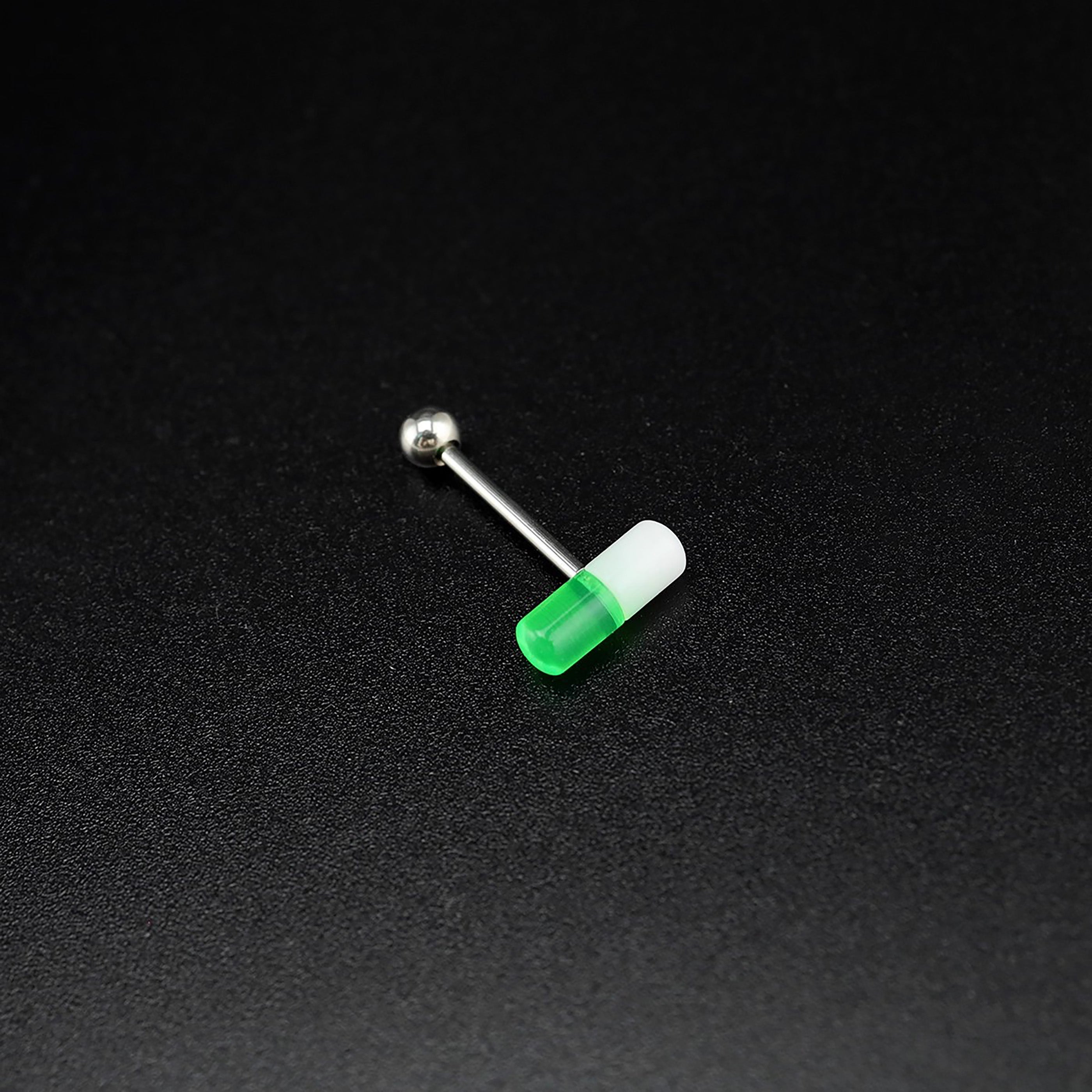 Funny Pill Acrylic Tongue Barbell