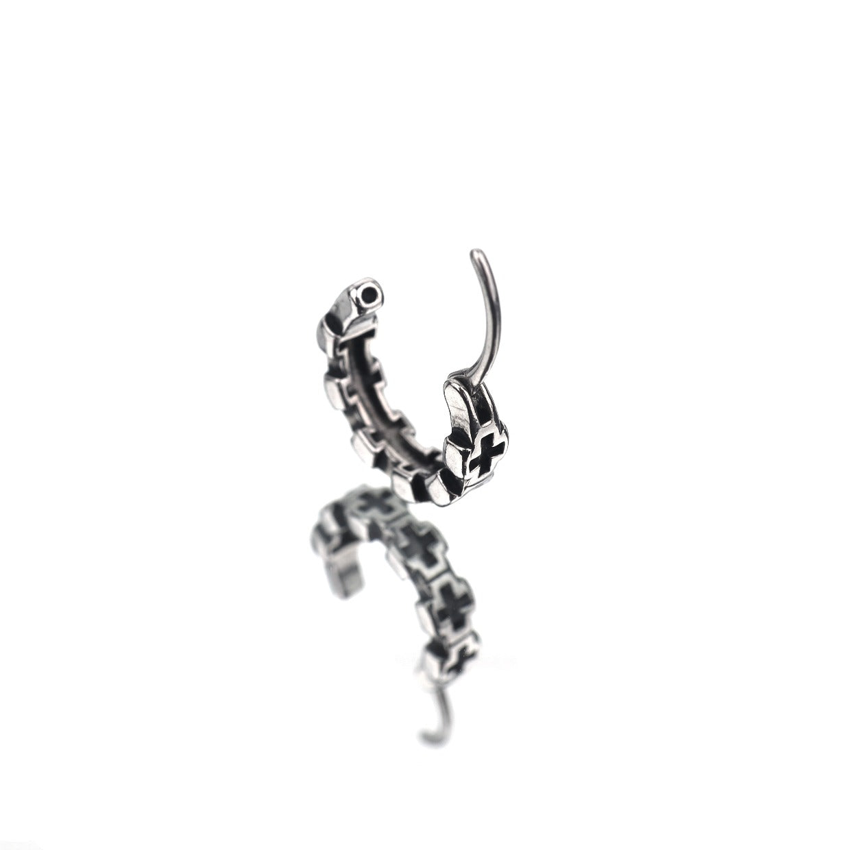 Epoxy Small Cross Stainless Steel Earrings