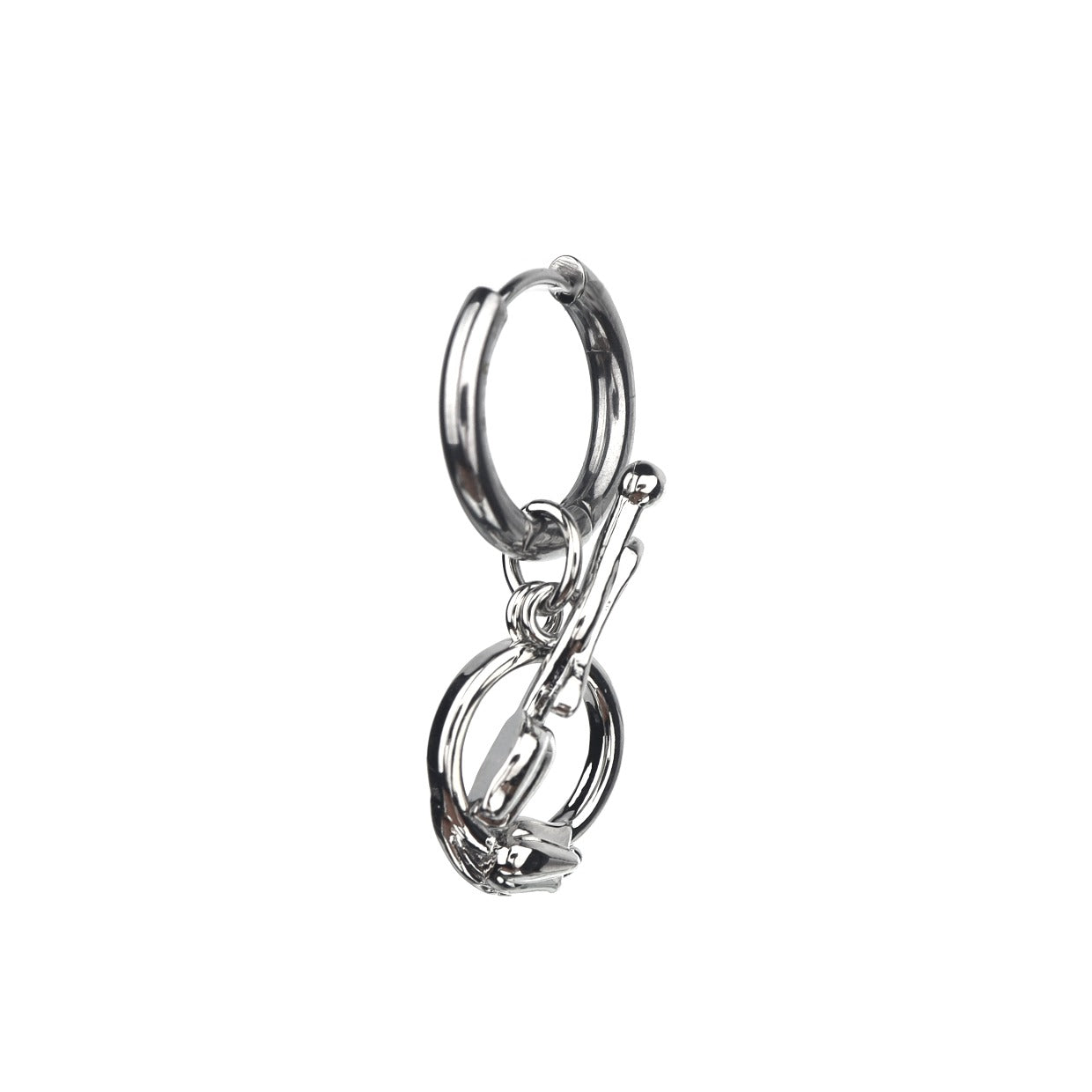 Tulip Pendant Stainless Steel Earrings