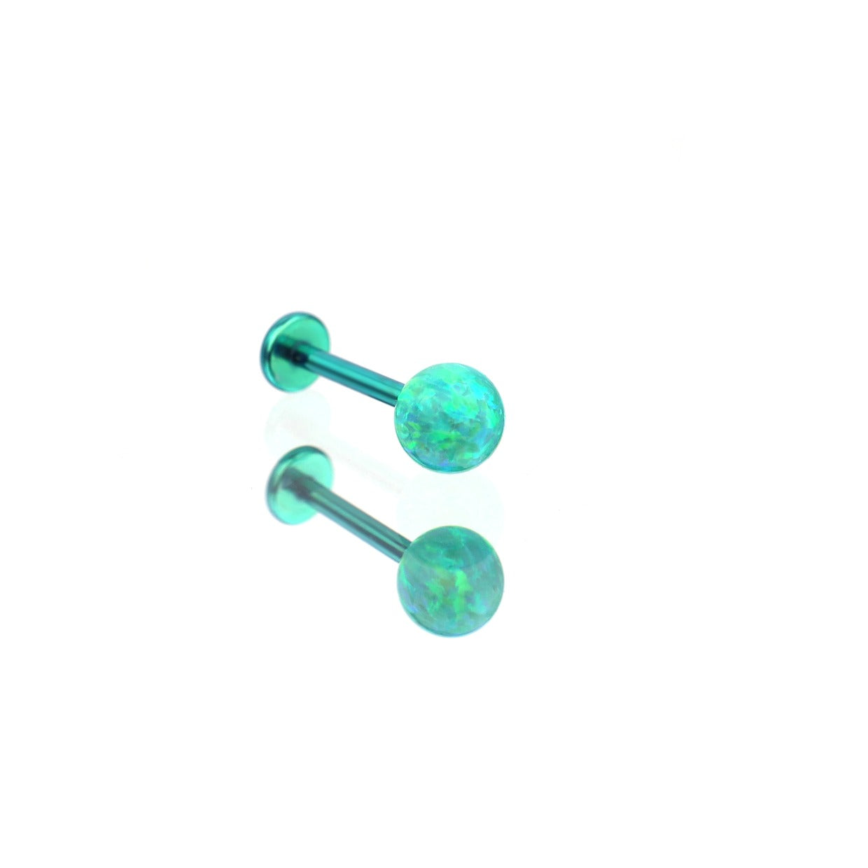 5mm Internally Threaded Opal Titanium Ear Studs
