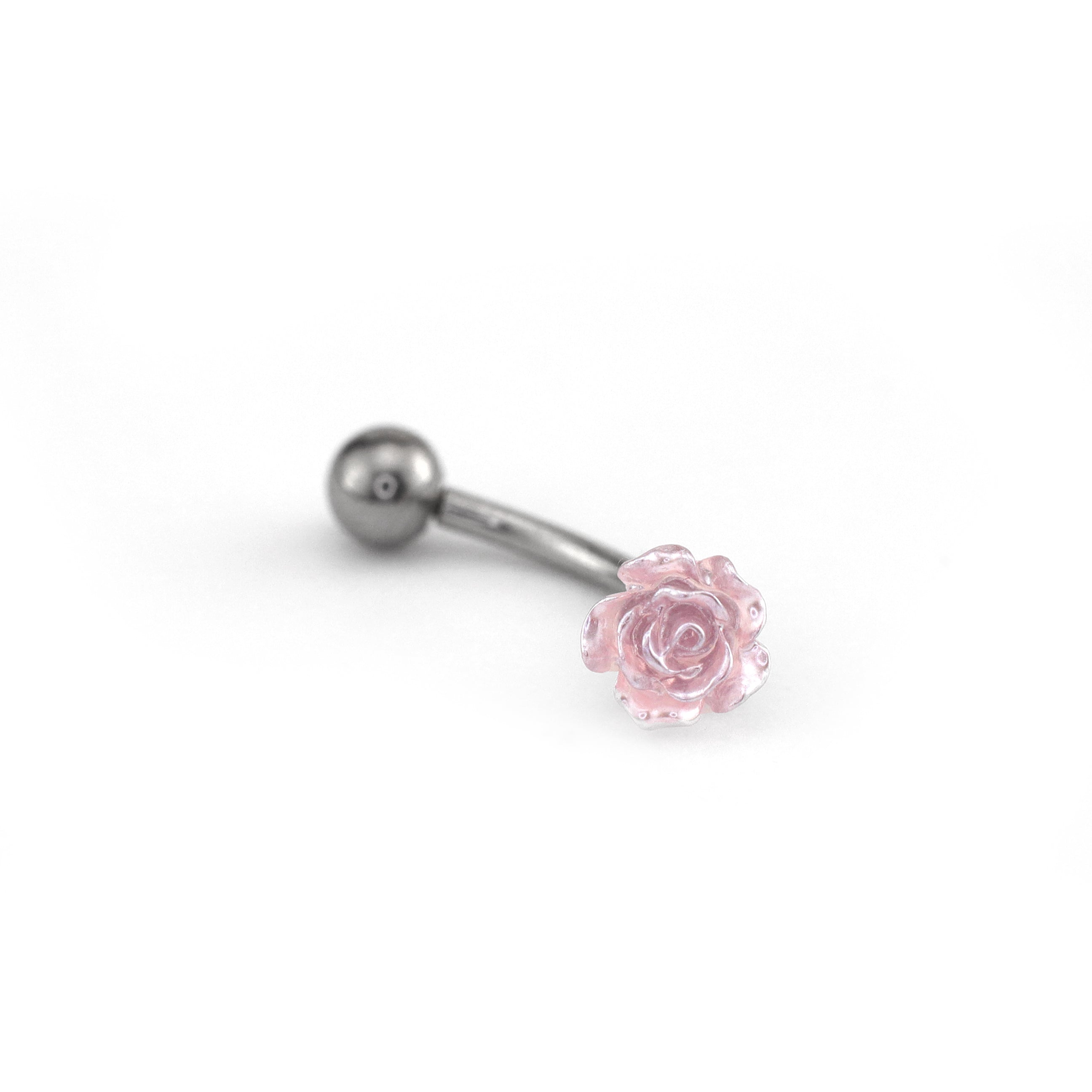 Colorful Rose Internally Threaded Stainless Steel Brow Studs