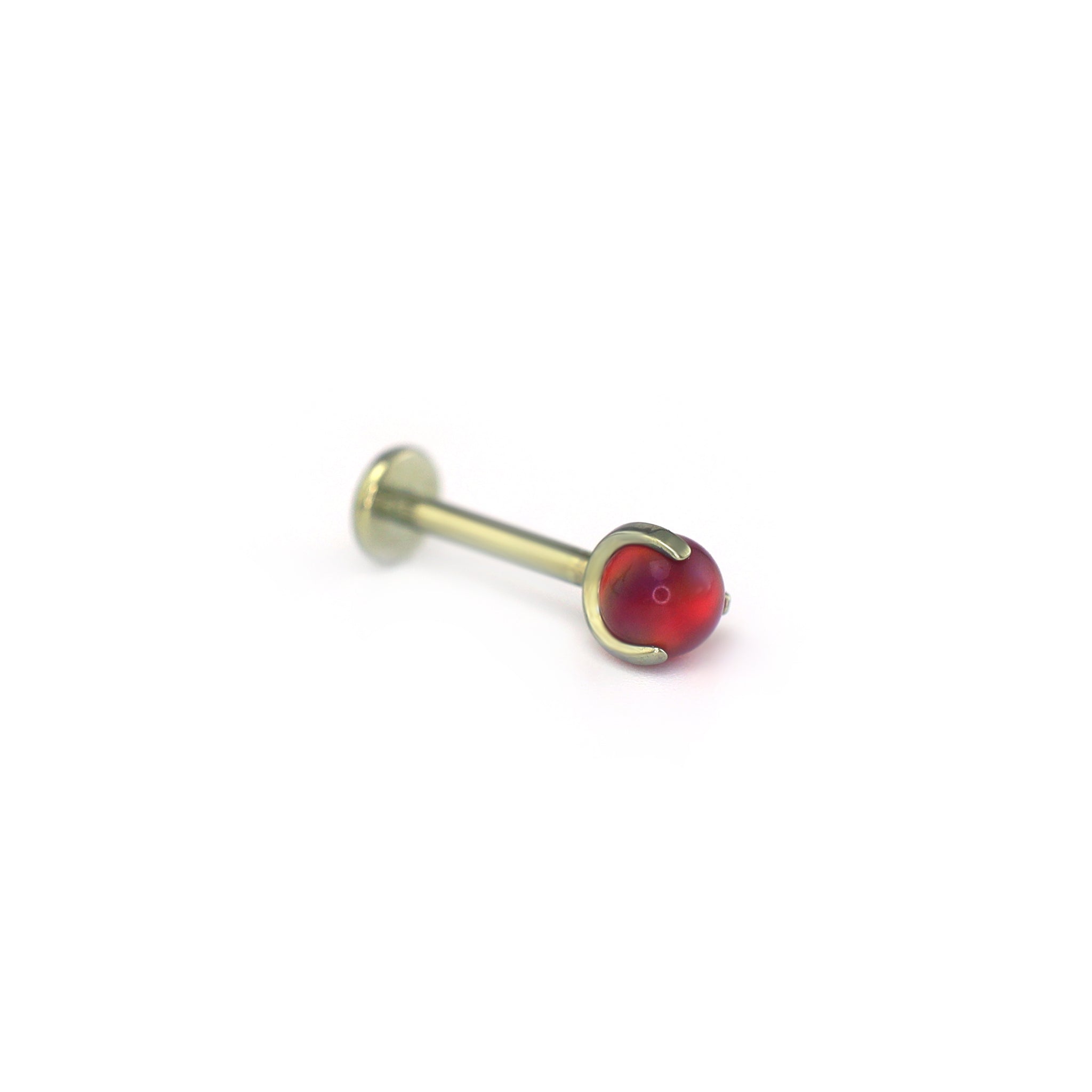 High-Saturation Nebula Opal Internally Threaded Titanium Studs