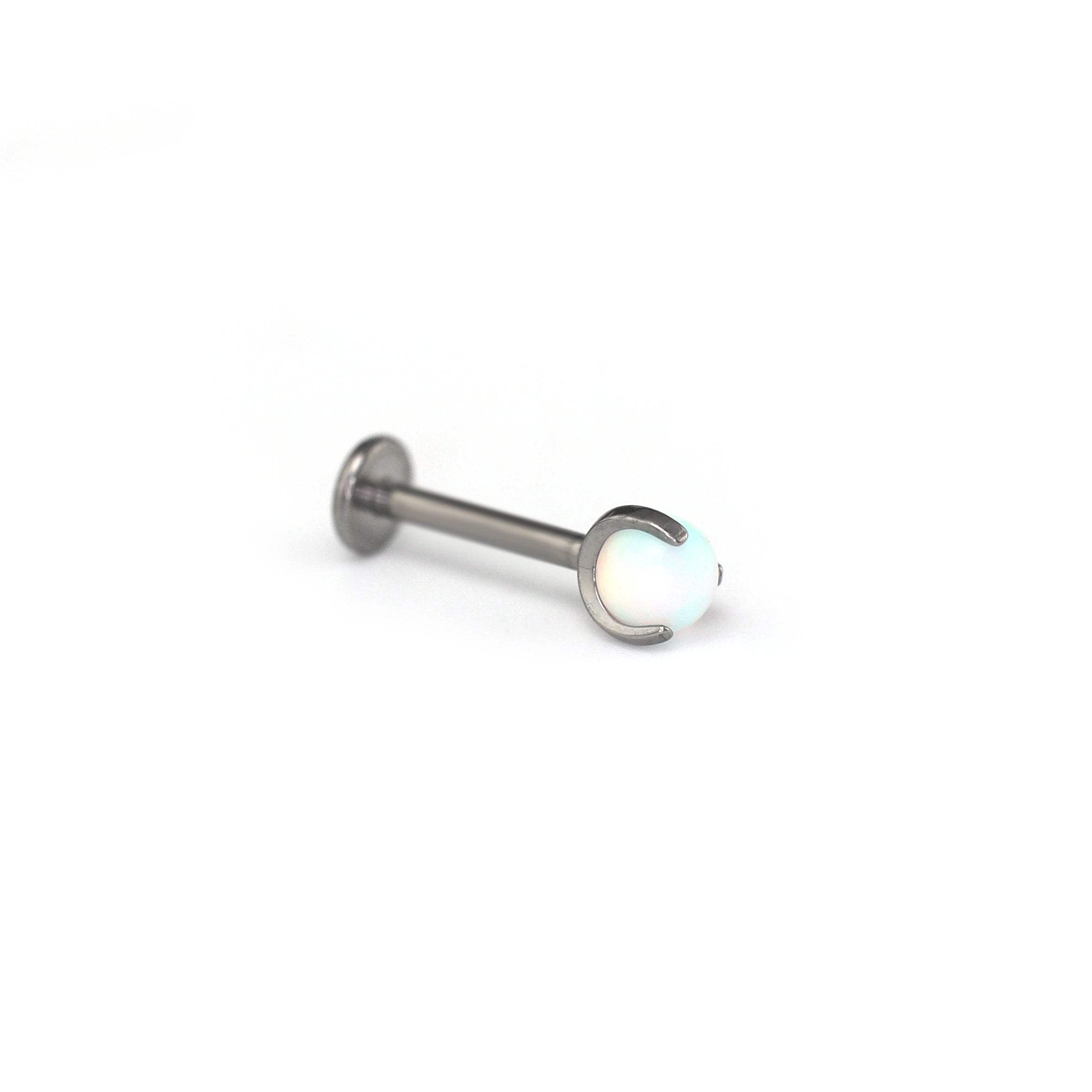 High-Saturation Nebula Opal Internally Threaded Titanium Studs