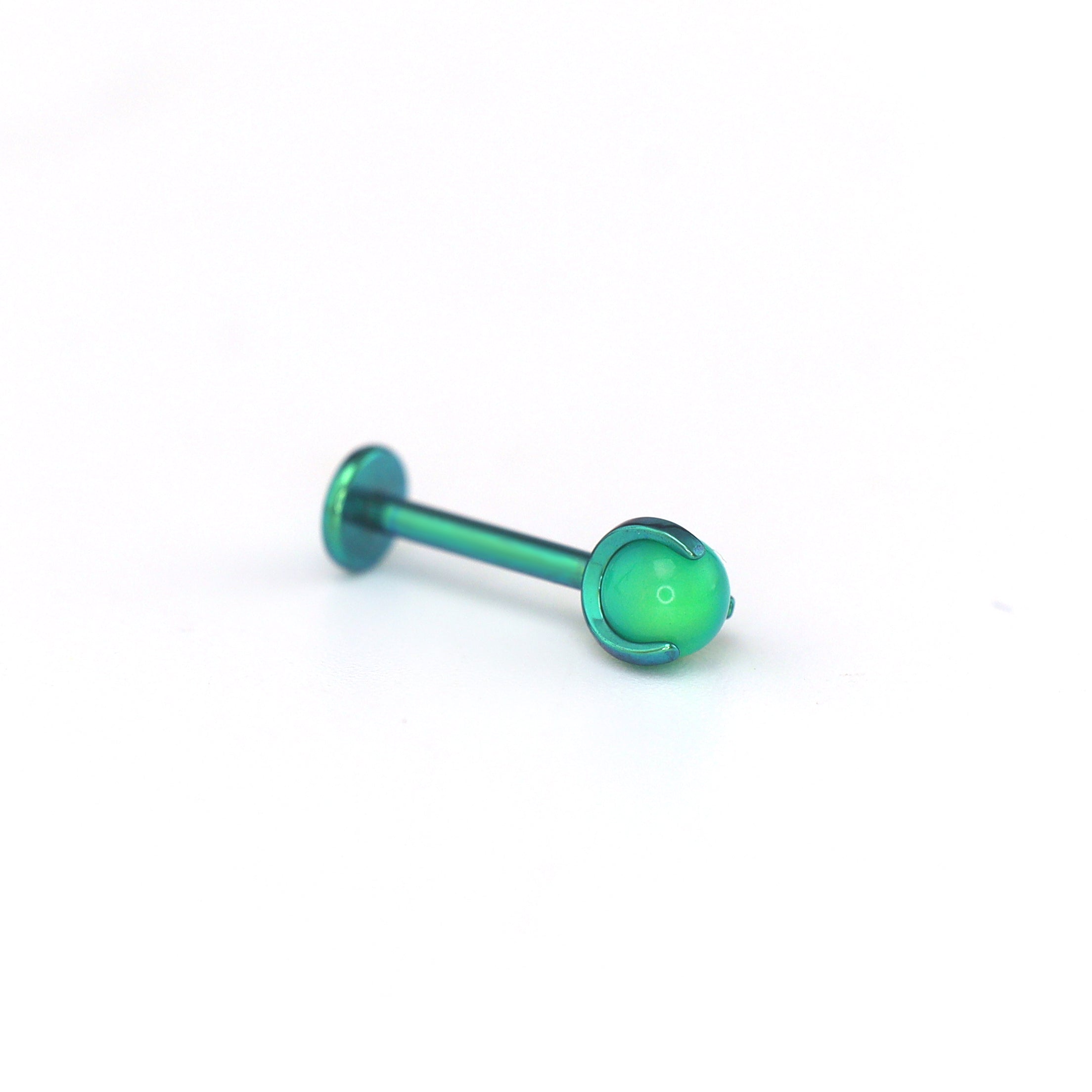 High-Saturation Nebula Opal Internally Threaded Titanium Studs