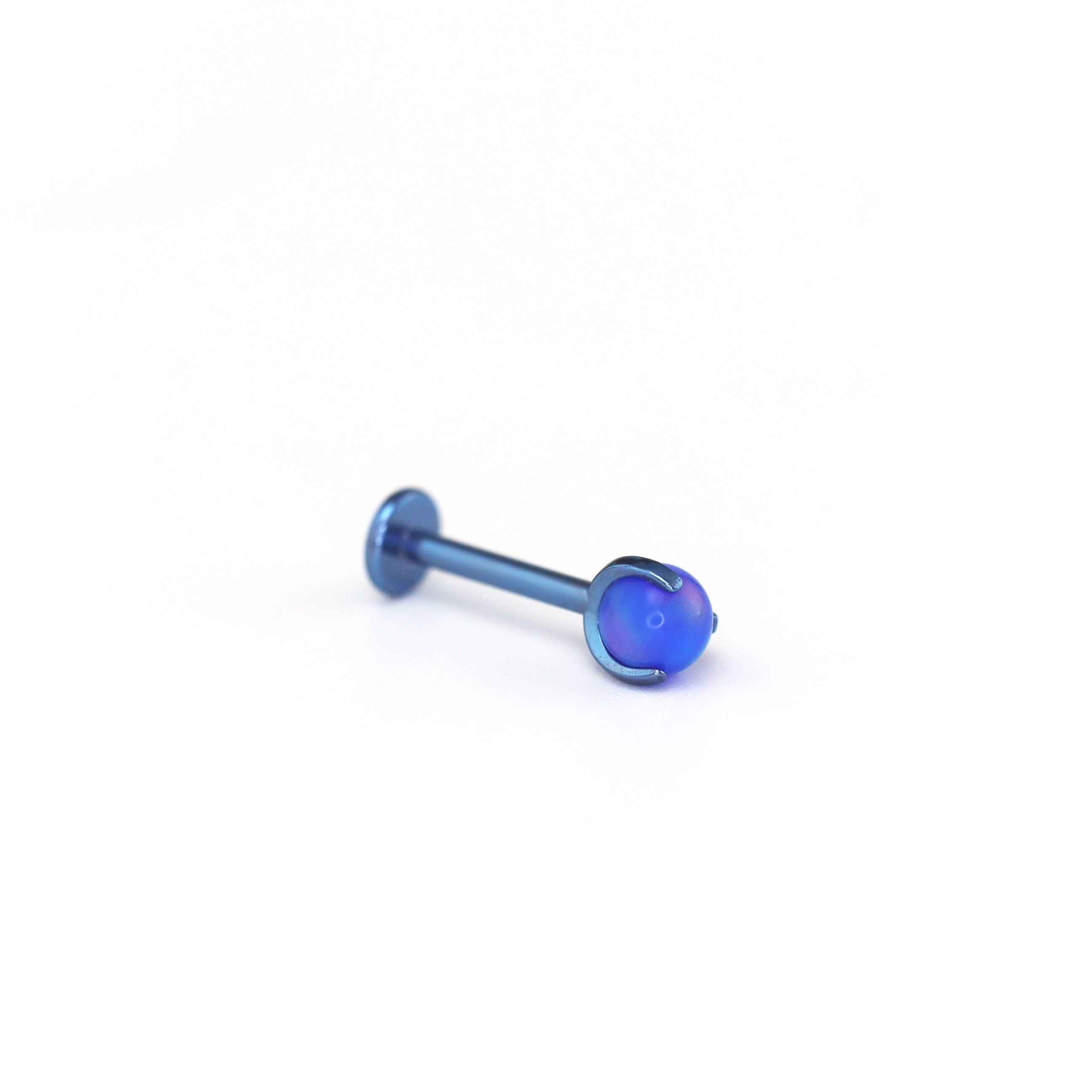High-Saturation Nebula Opal Internally Threaded Titanium Studs