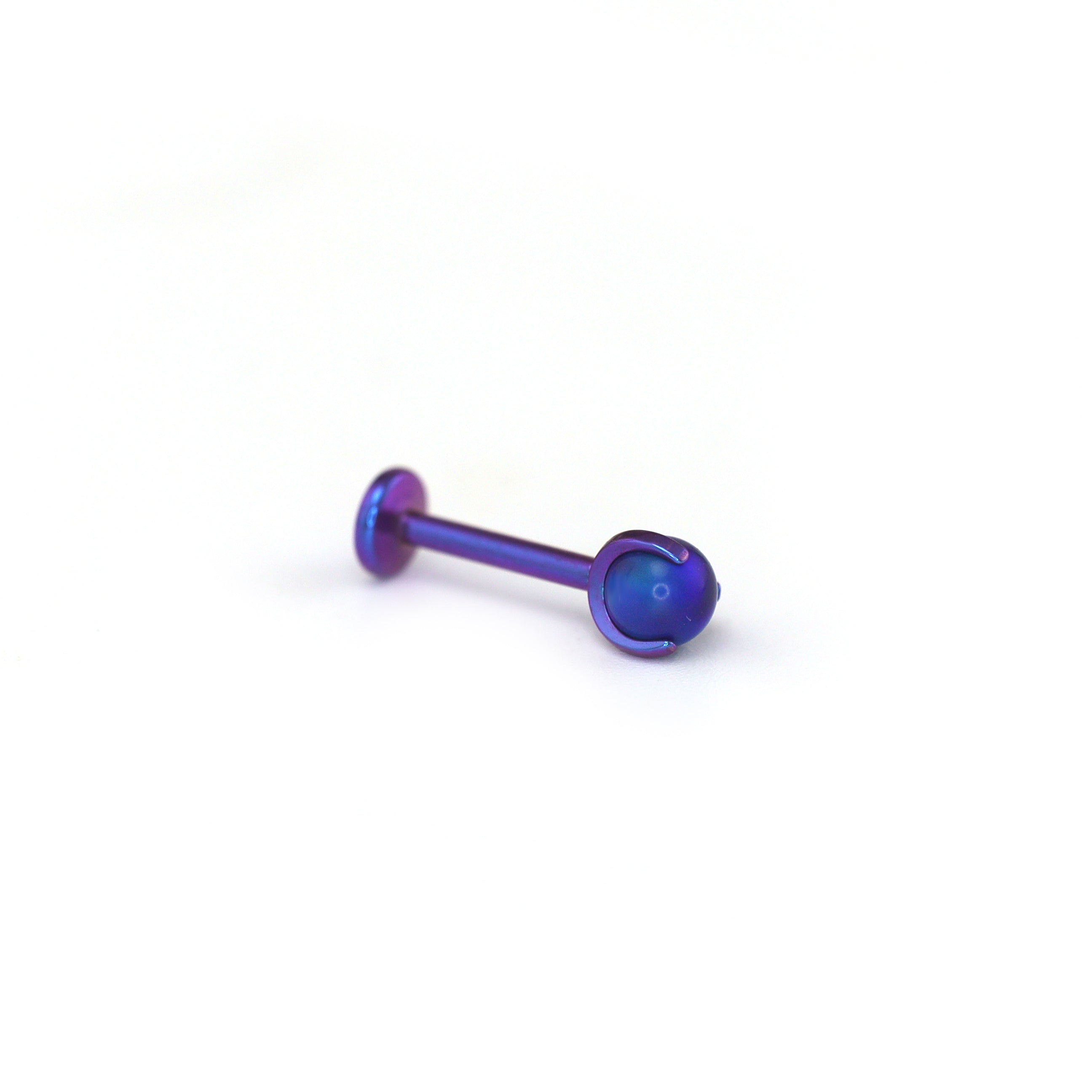 High-Saturation Nebula Opal Internally Threaded Titanium Studs