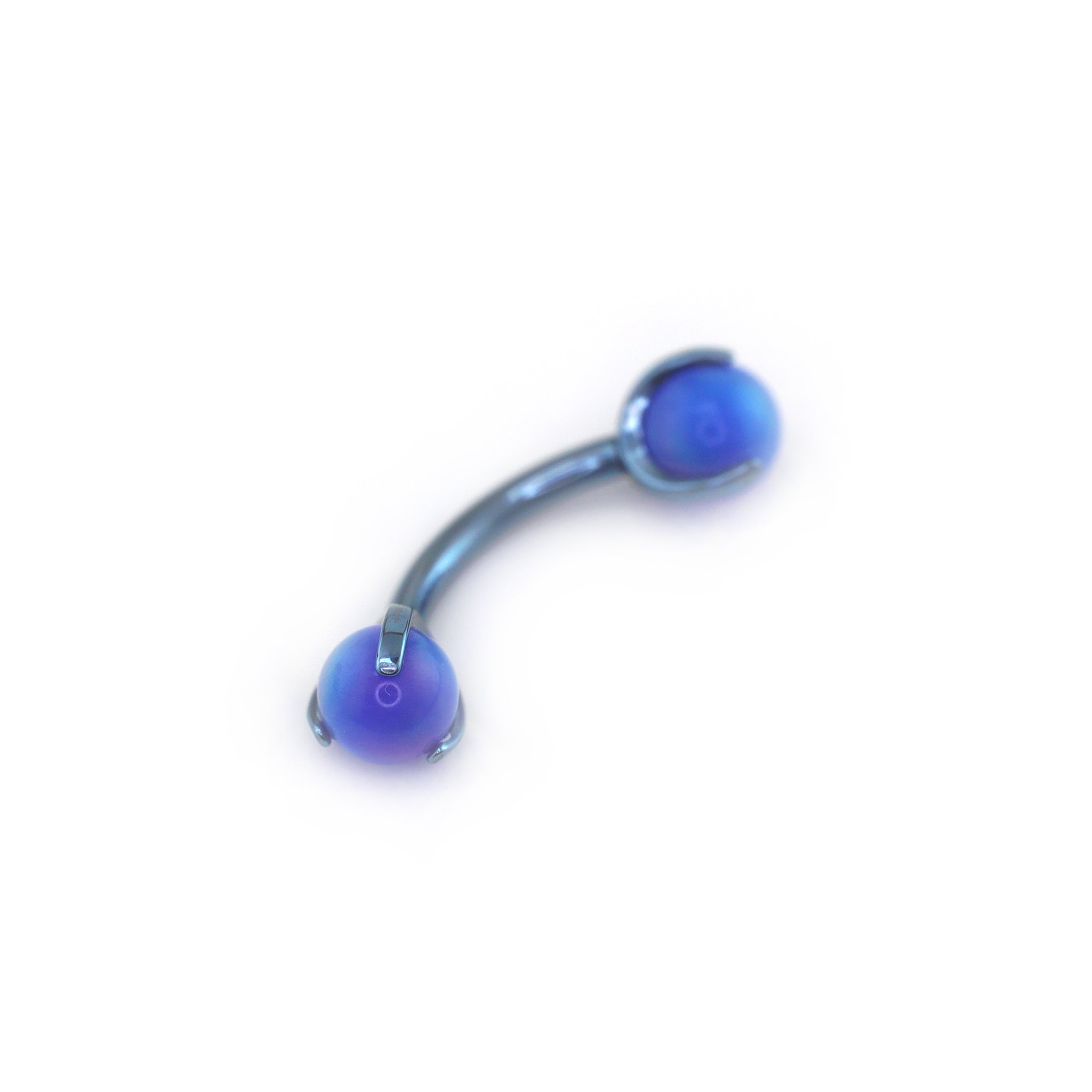 High-Saturation Nebula Opal Internally Threaded Titanium Rook Jewelry
