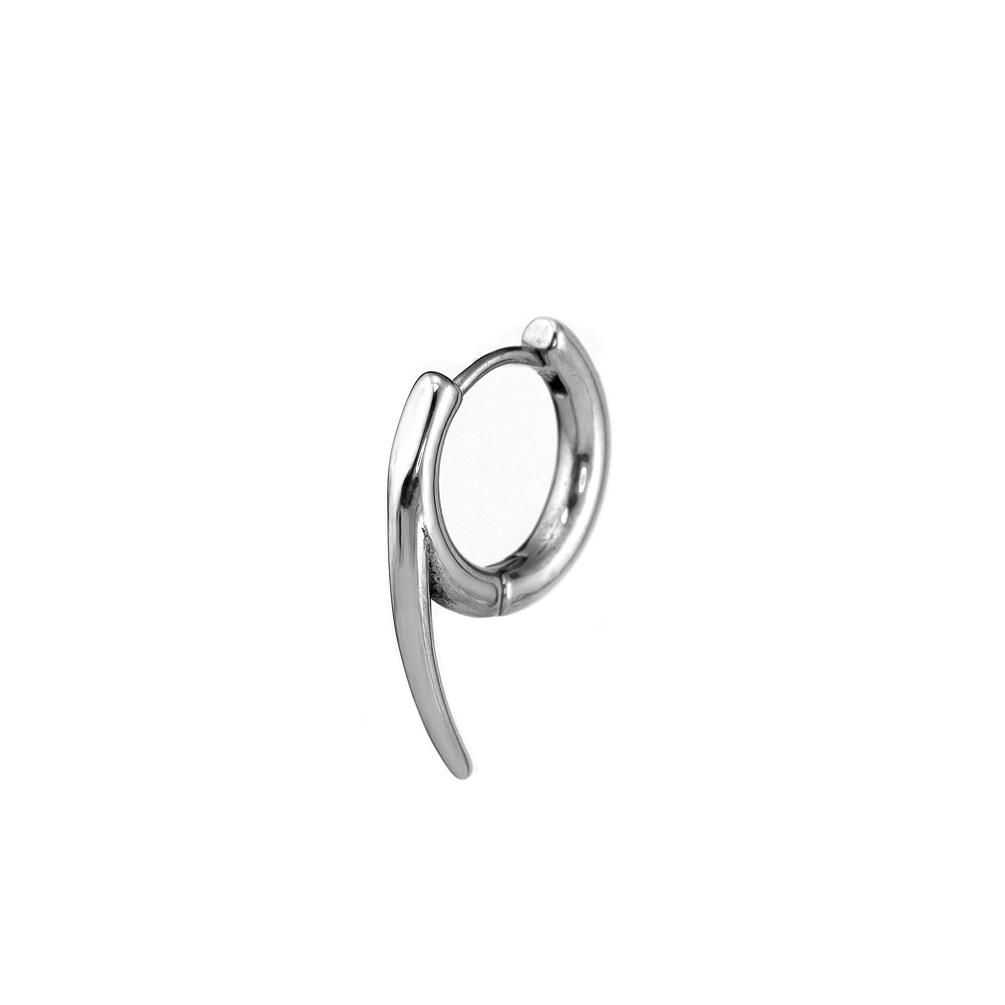 PAIR OF Silver Fangs Stainless Steel Earrings
