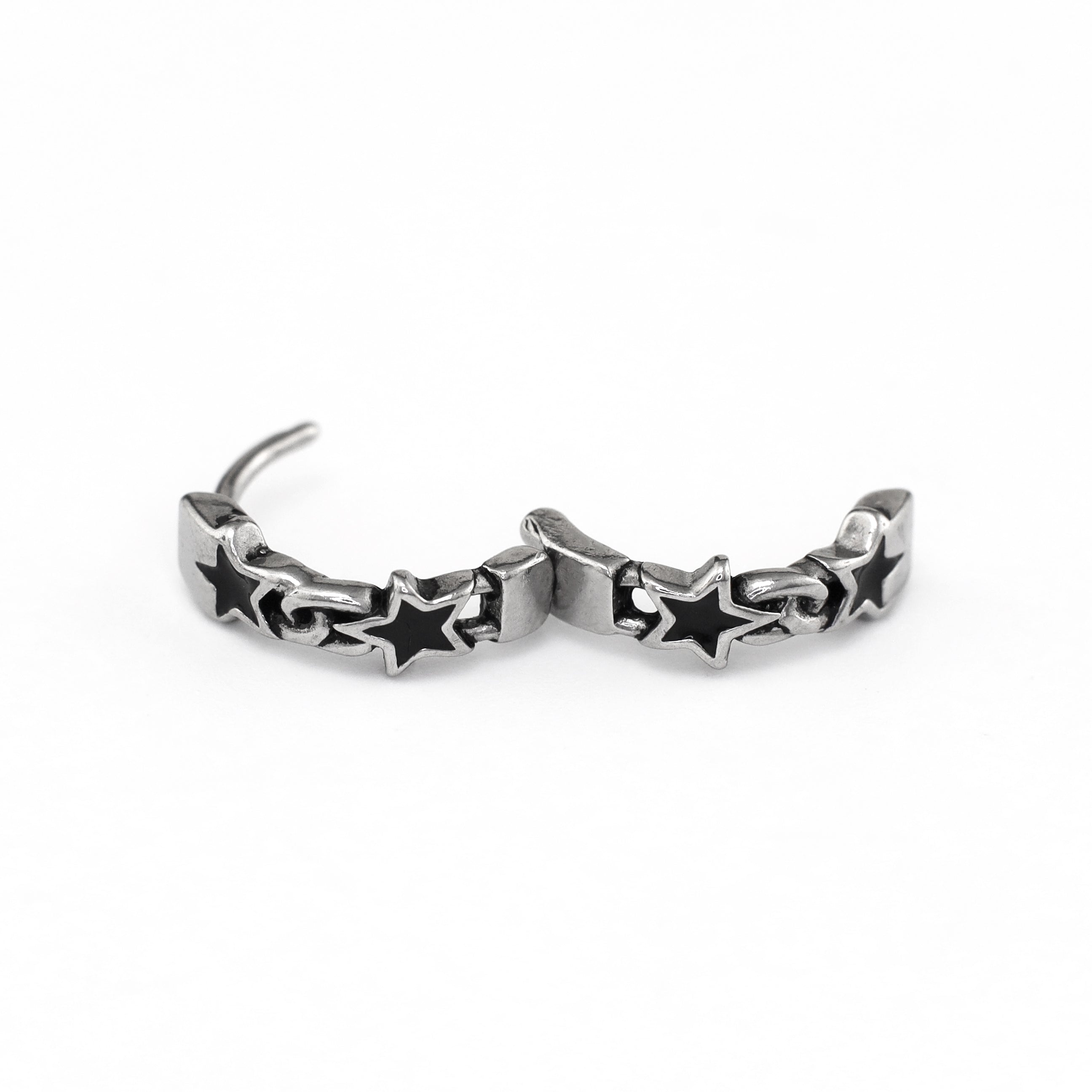 Star & Chain Stainless Steel Earrings