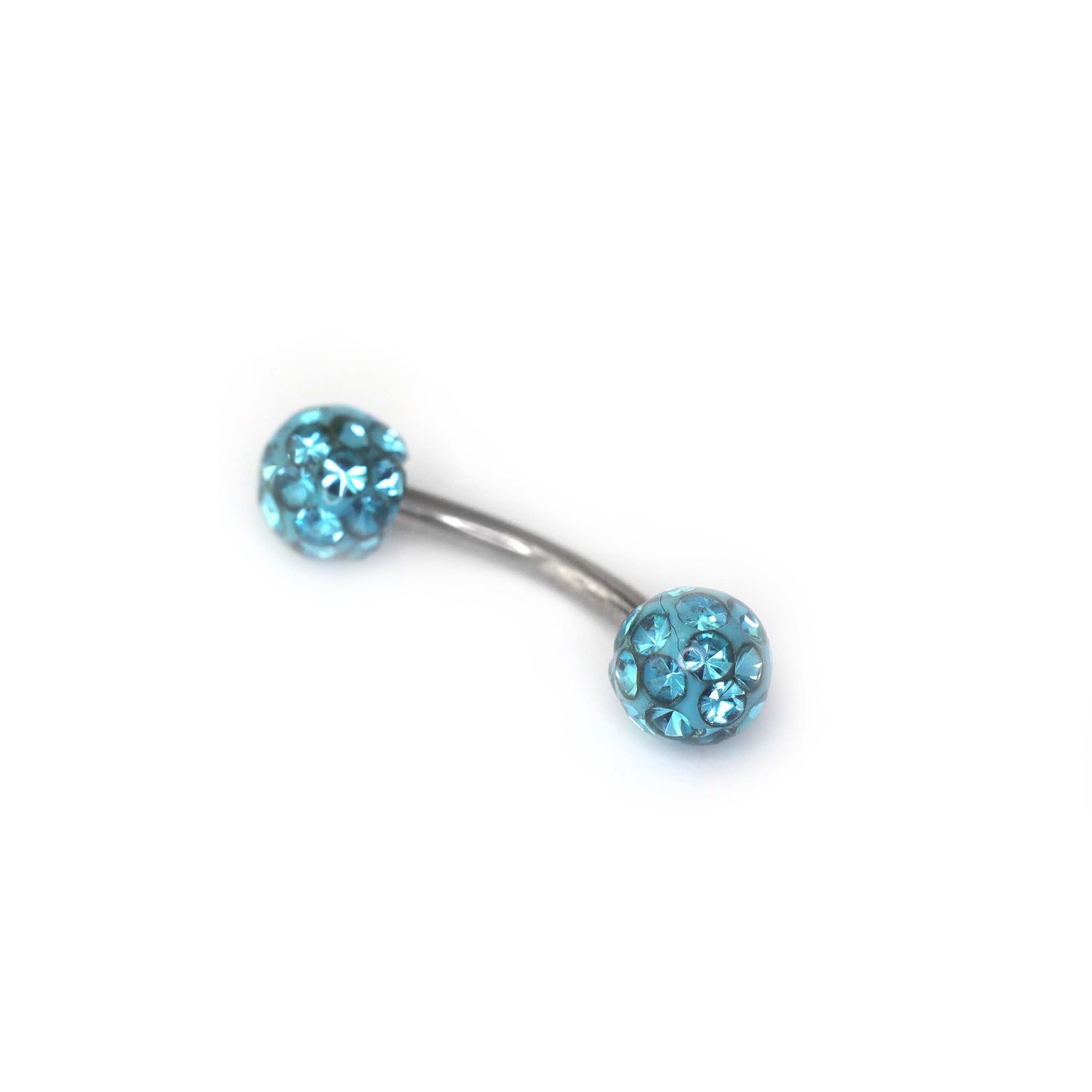 16G Full CZ Externally Threaded Stainless Steel Brow Studs