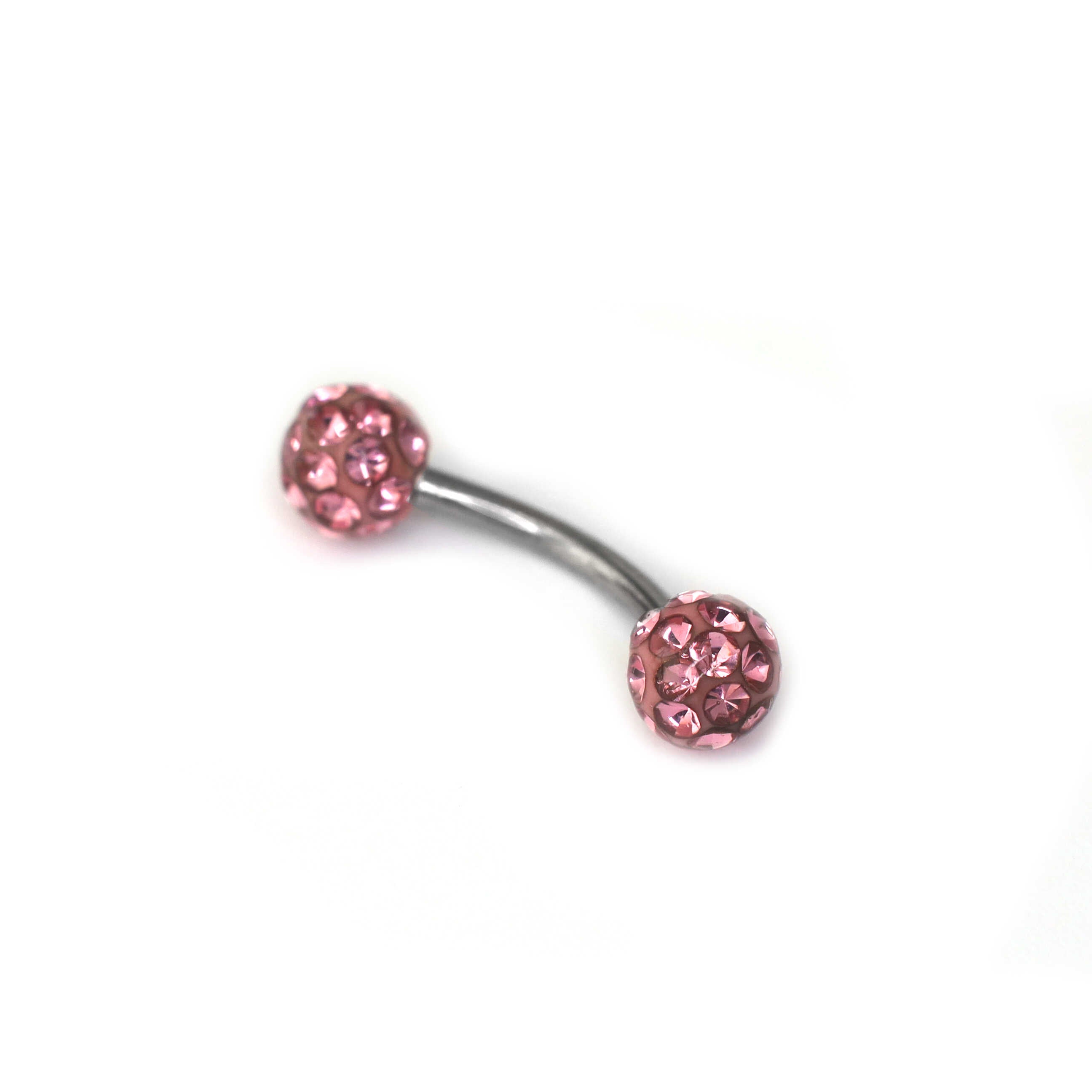 16G Full CZ Externally Threaded Stainless Steel Brow Studs