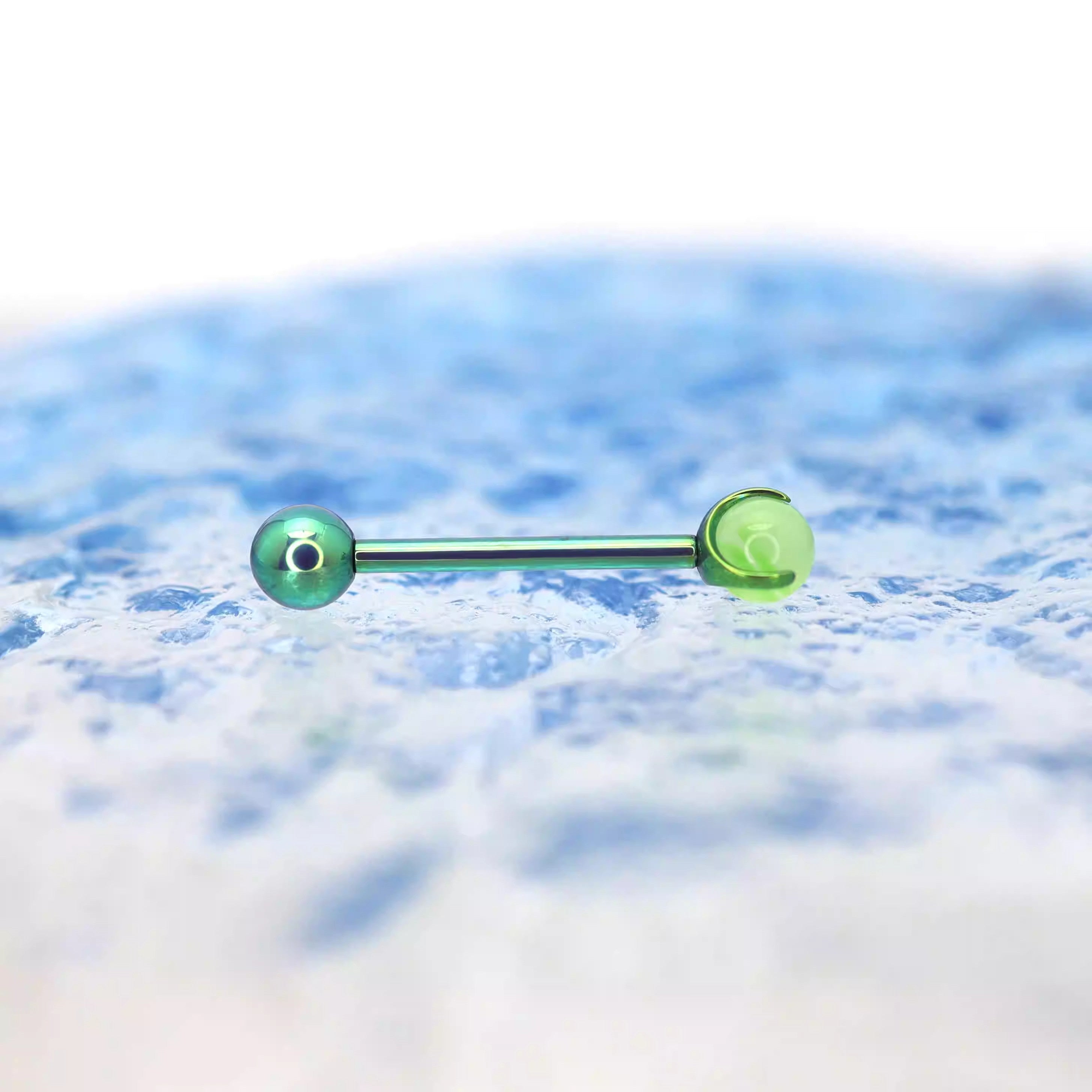 14G Pastel CZ Internally Threaded barbell stud