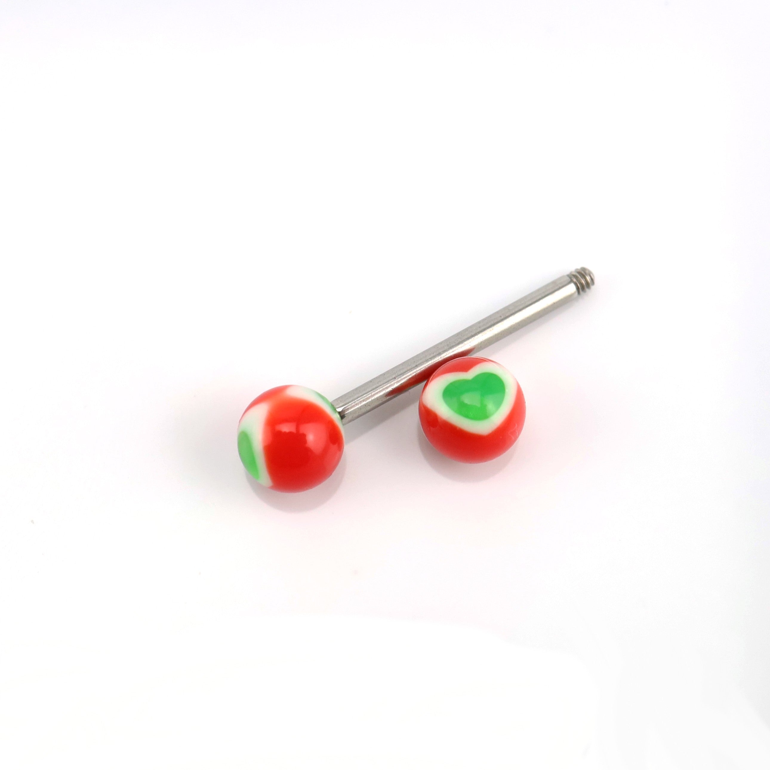 8PCS Heart Shaped Acrylic Barbell Studs Set