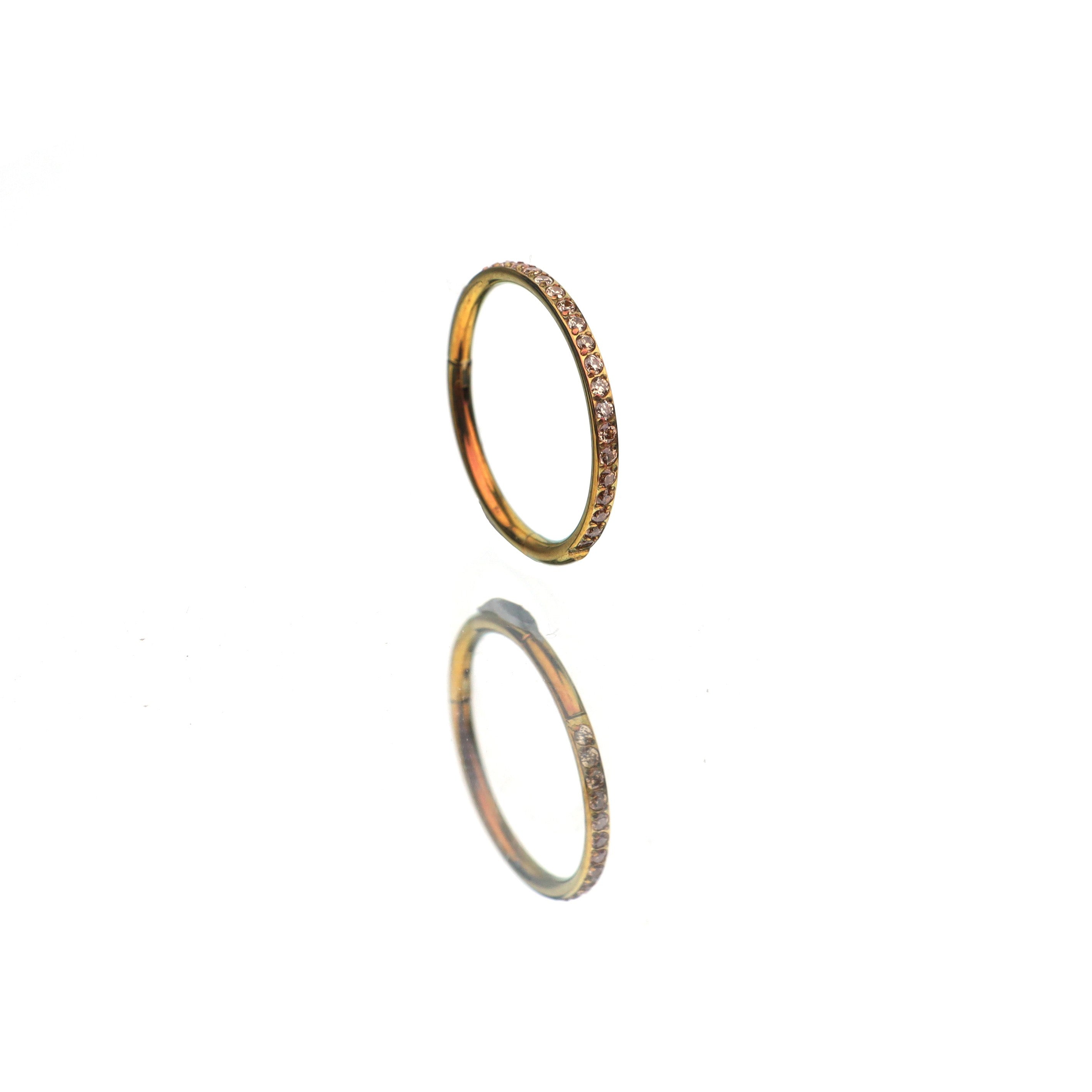 16G CZ Titanium Clicker Hoop