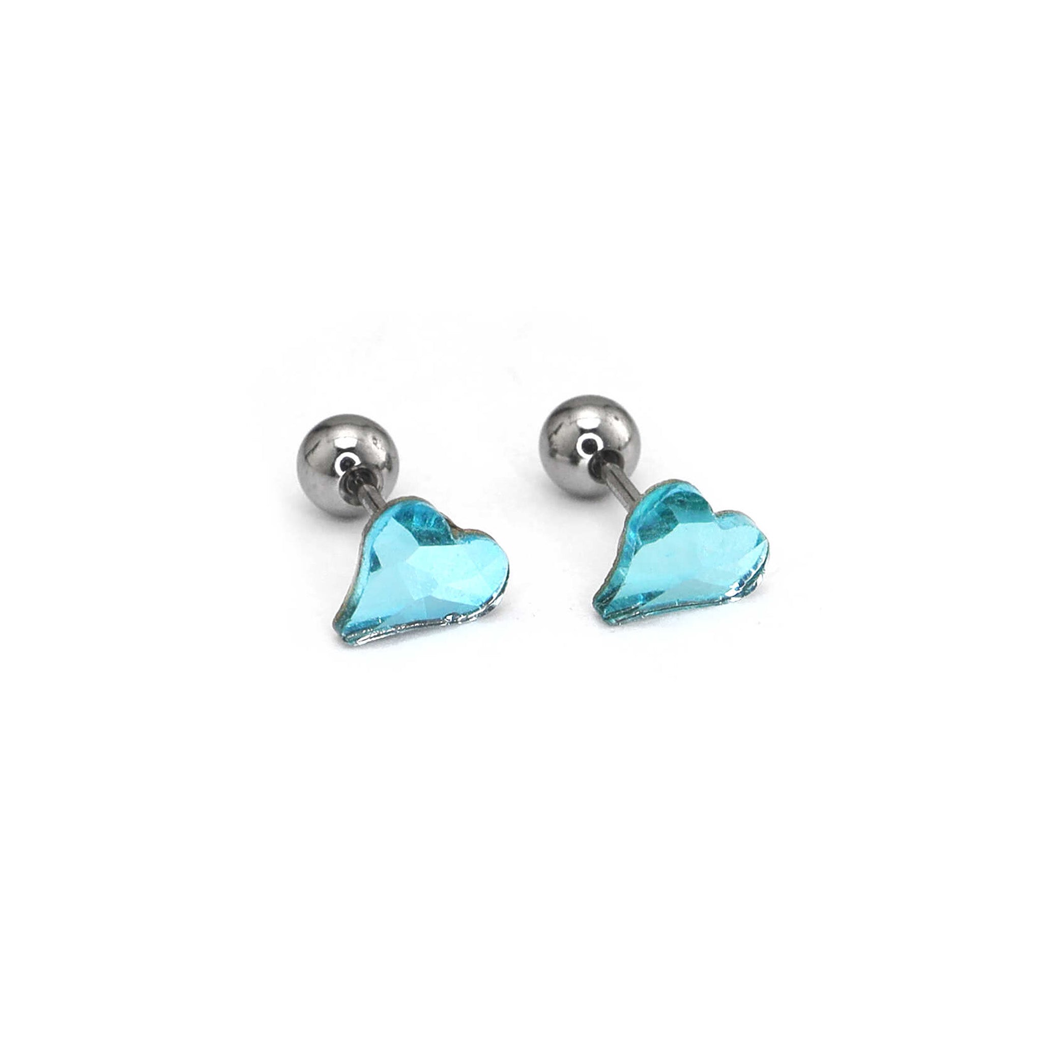 PAIR OF Rainbow CZ Spider Internally Threaded Titanium Studs ph1