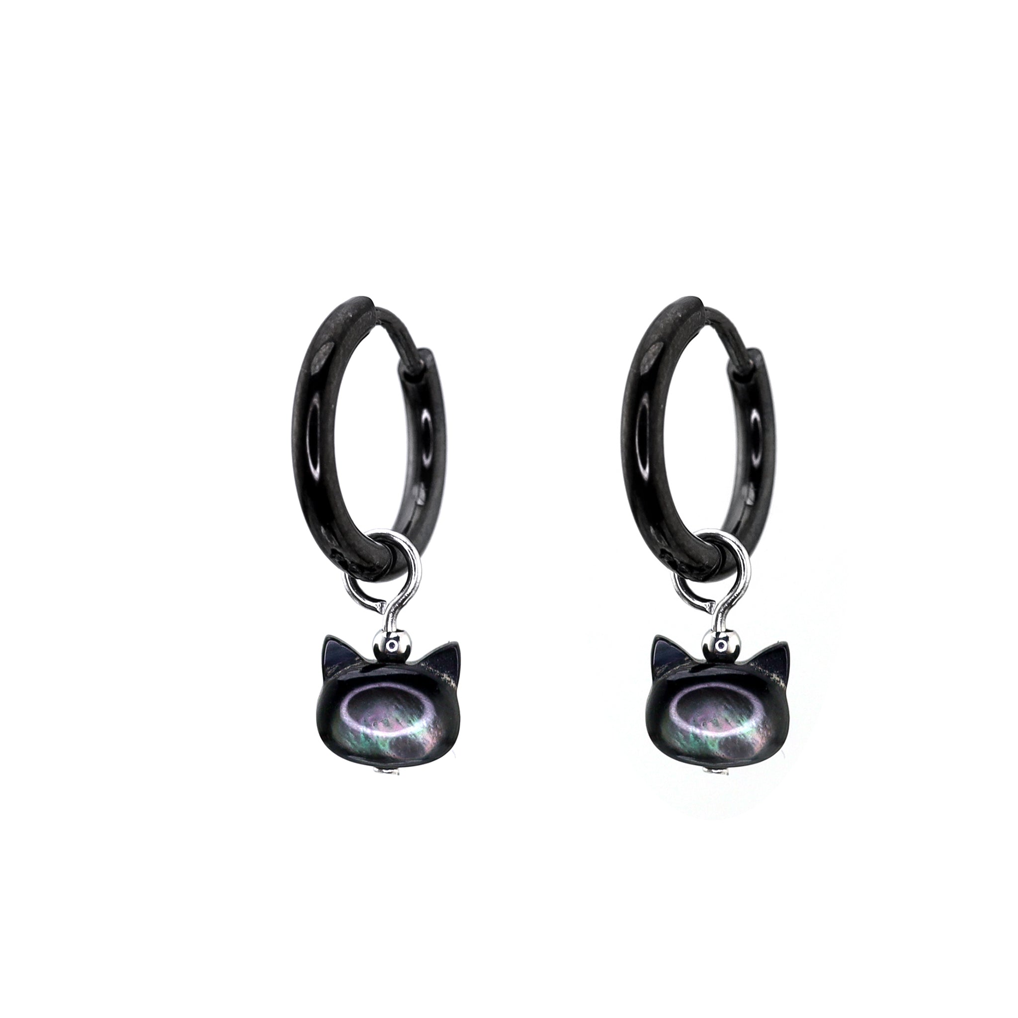 PAIR OF Cute Cat stainless steel Earrings ph1 未完成(缺两张)