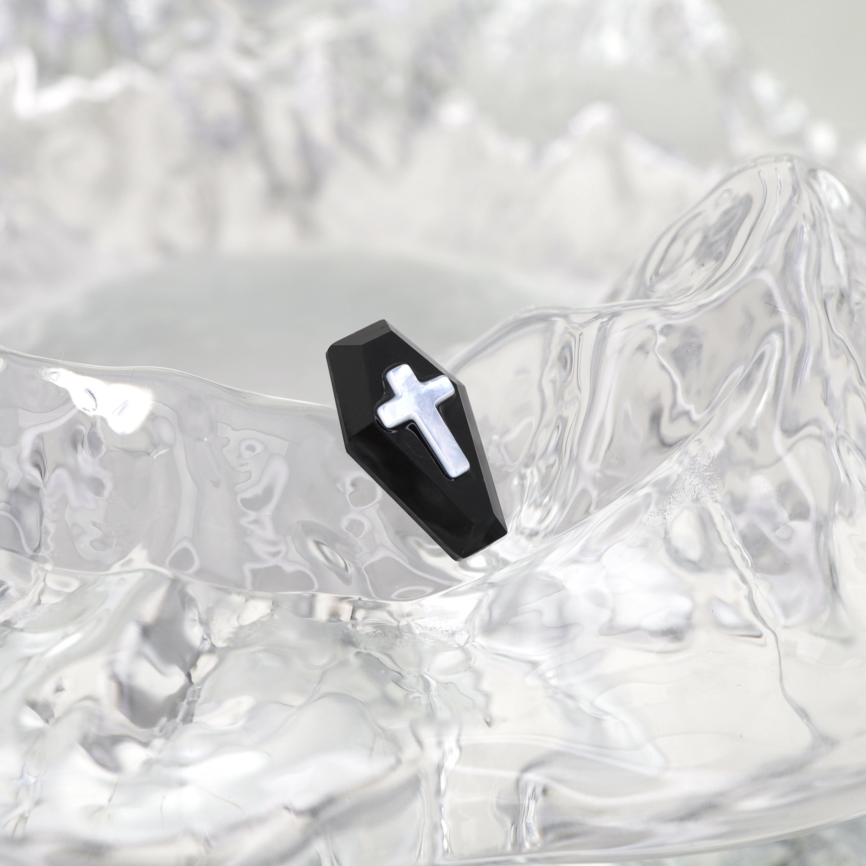 Resin Cross Coffin Ear Studs ph1