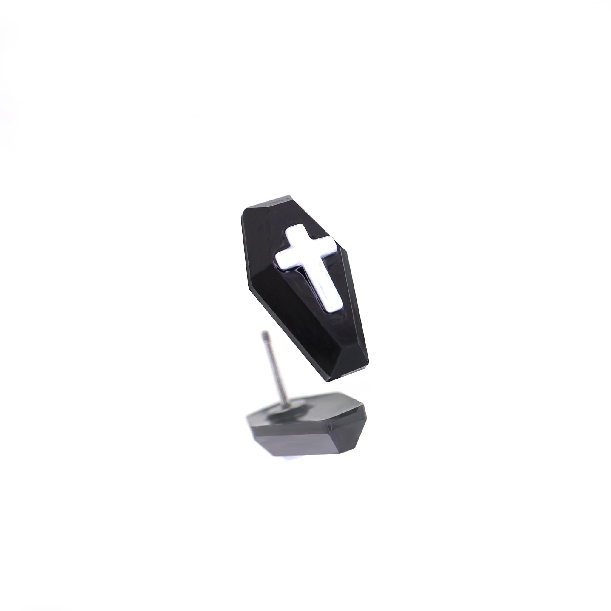 Resin Cross Coffin Ear Studs ph1