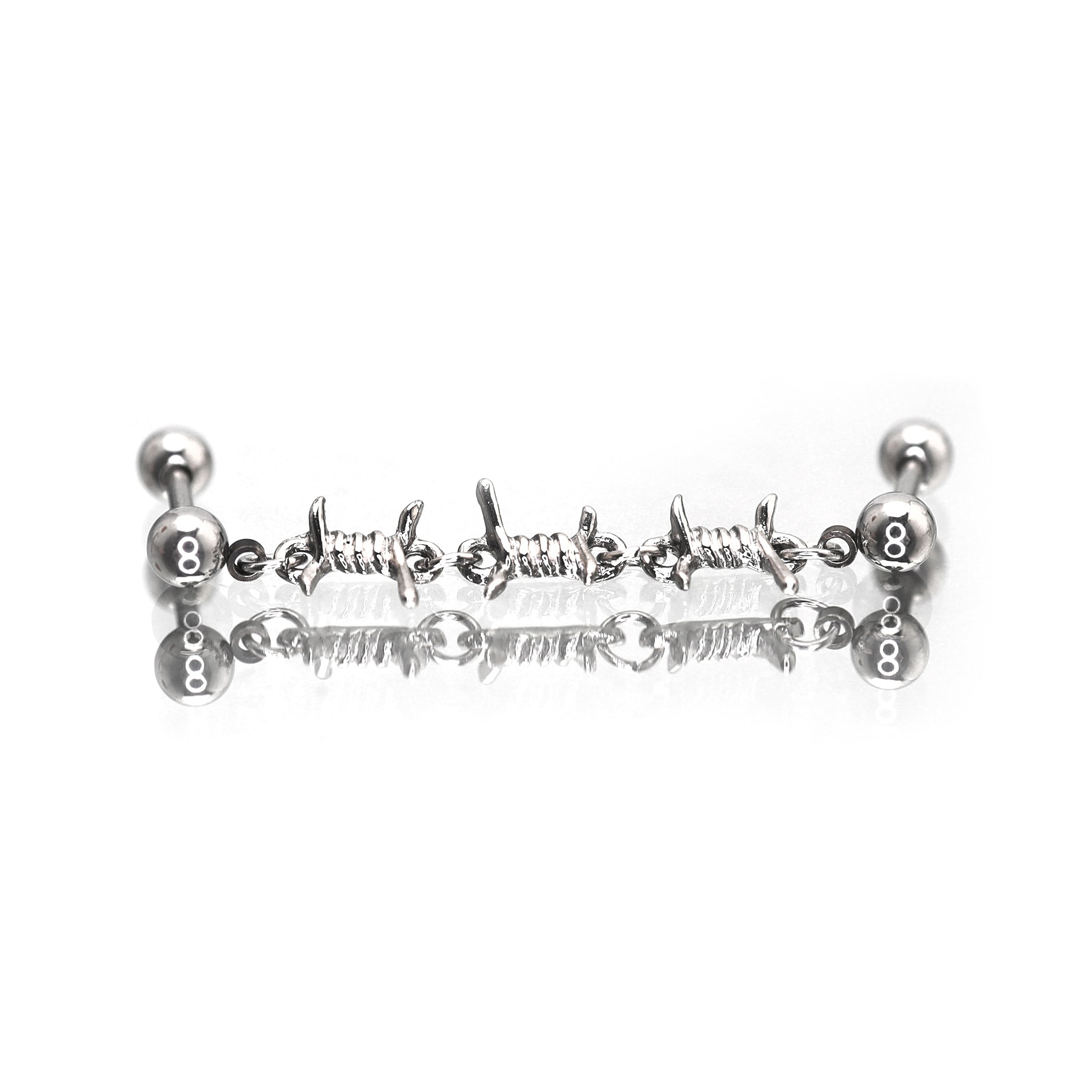 Knotted Bondage Double Hole stainless steel Ear Studs ph1