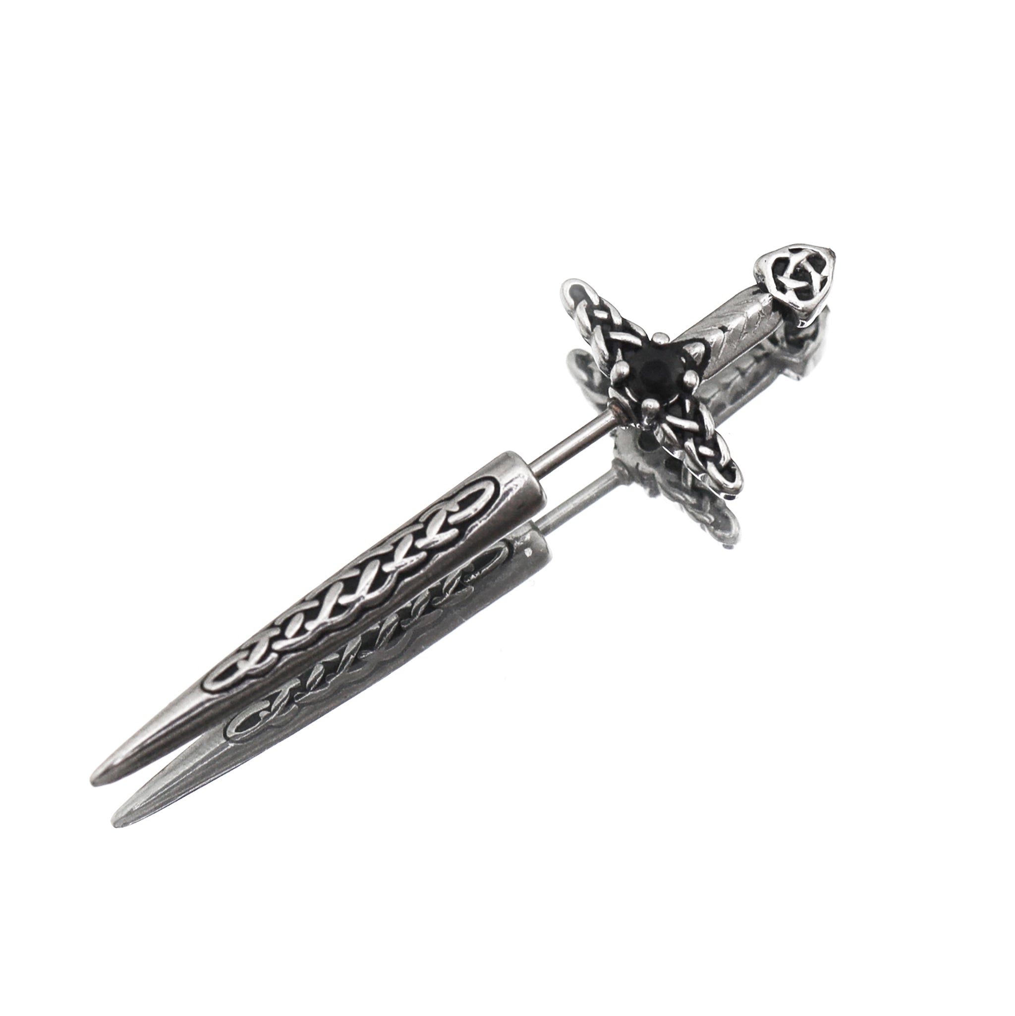 Engraved Dark Fantasy Dagger stainless steel Studs ph1