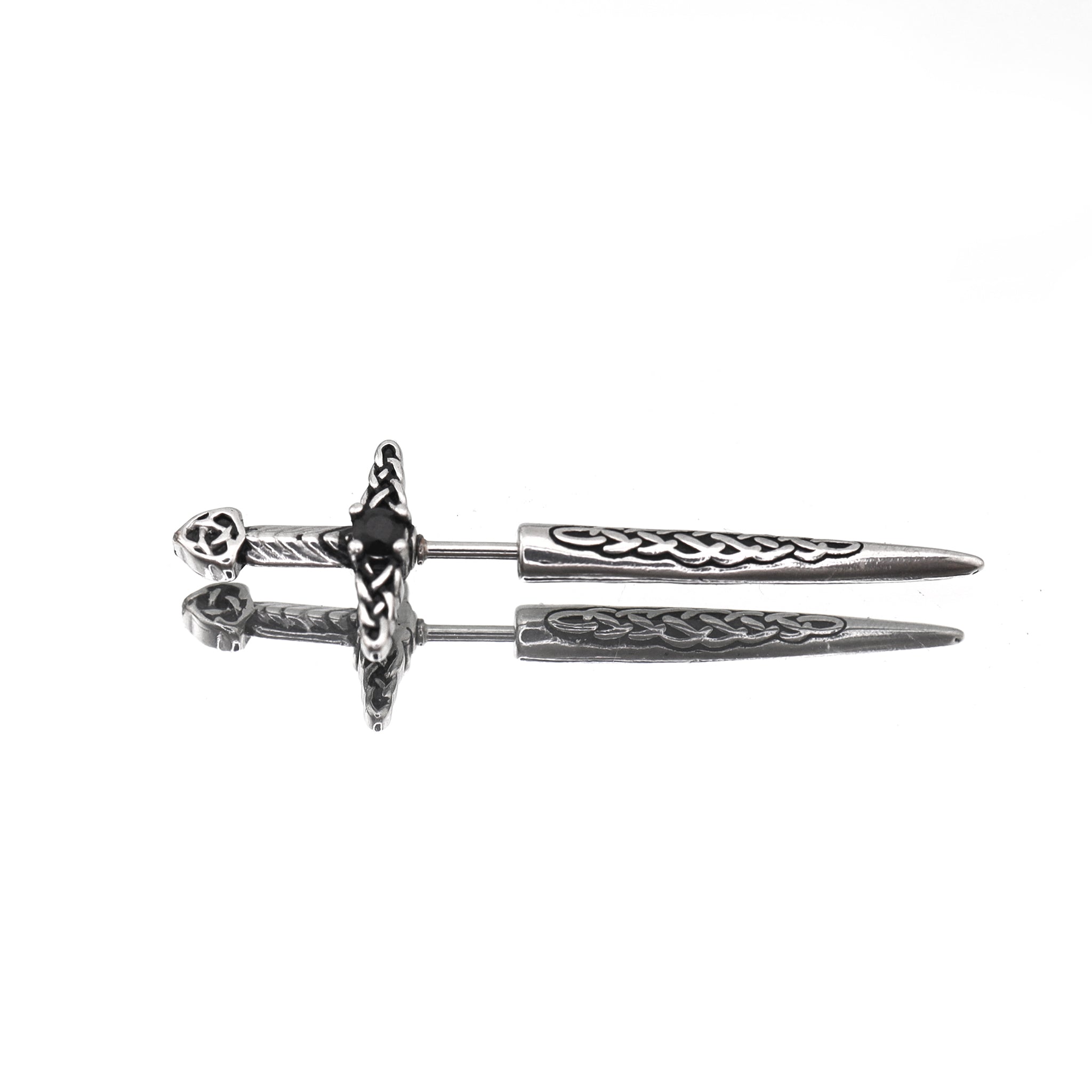 Engraved Dark Fantasy Dagger stainless steel Studs ph1