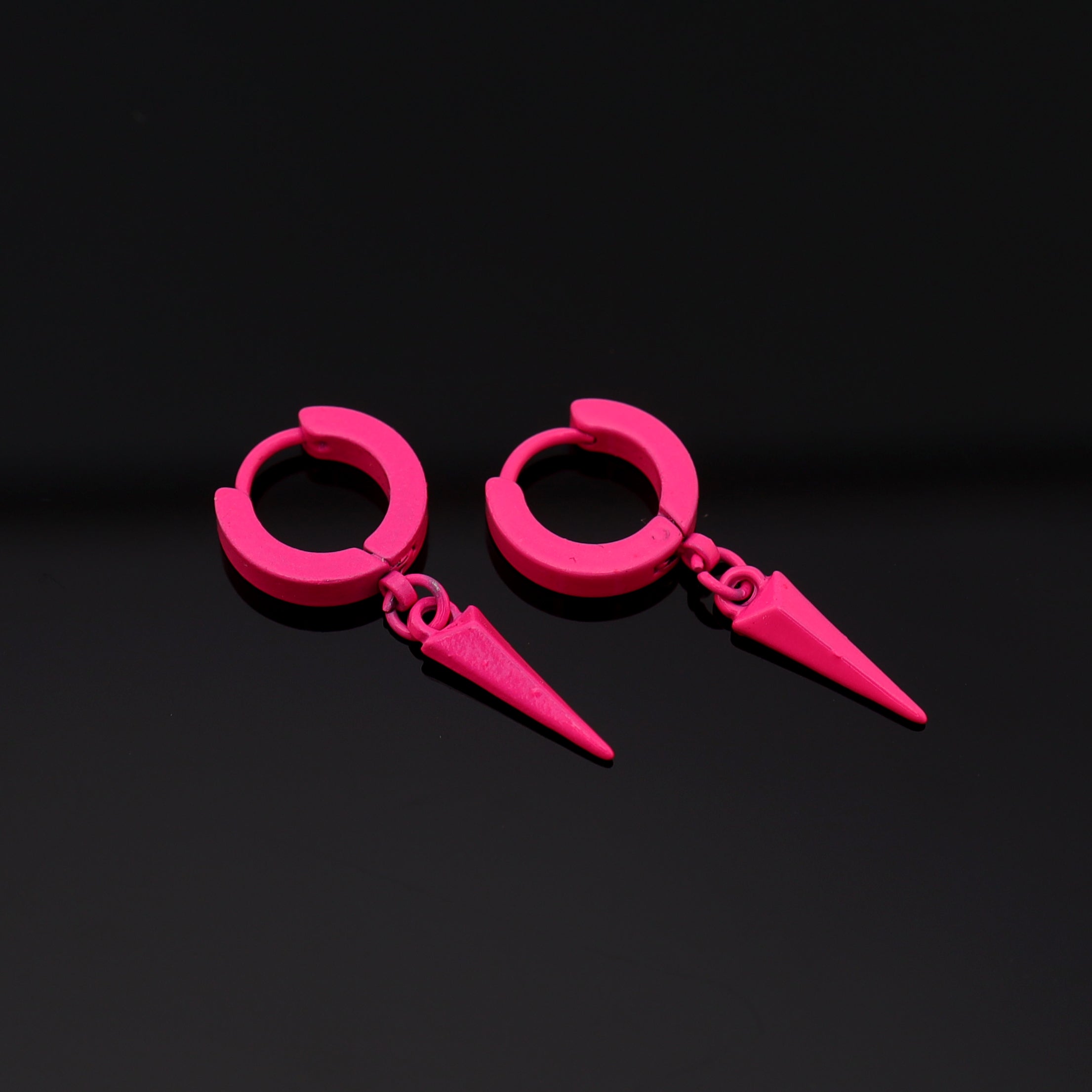 PAIR OF Colored Stud Pendant stainless steel Earrings ph1