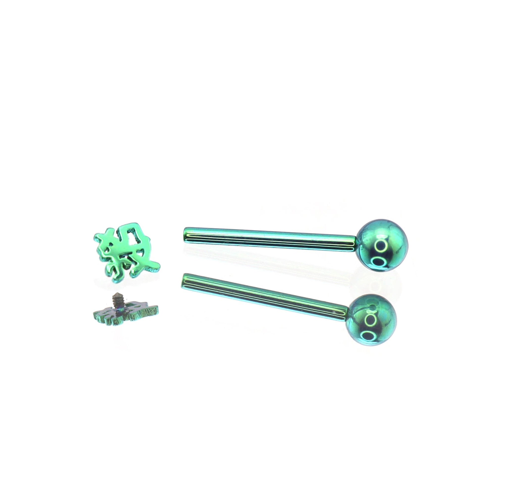 Text Engraved Titanium Tongue Ring ph1