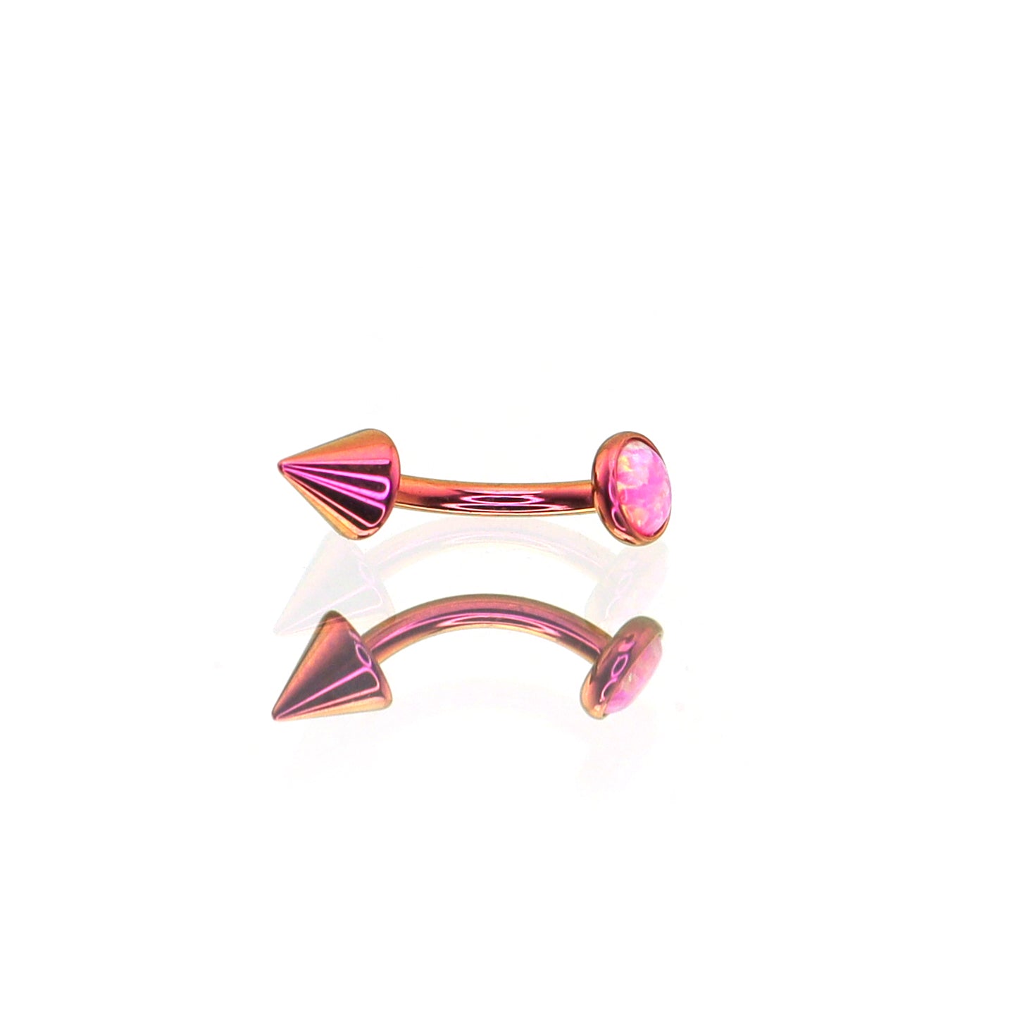 Rainbow Opal Spike Titanium Rook Jewelry ph1