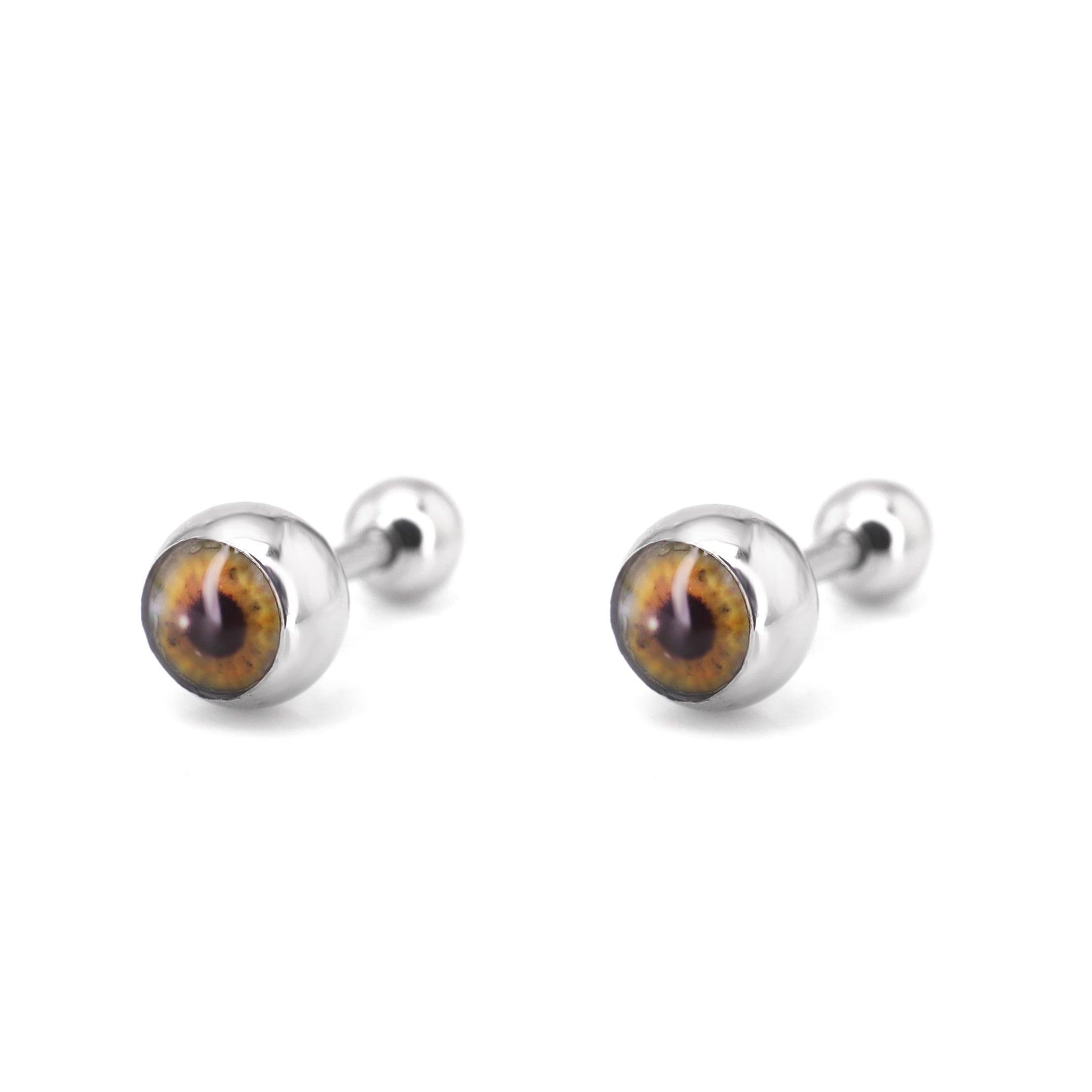 Demon Eye Ball stainless steel Ear Stud ph1
