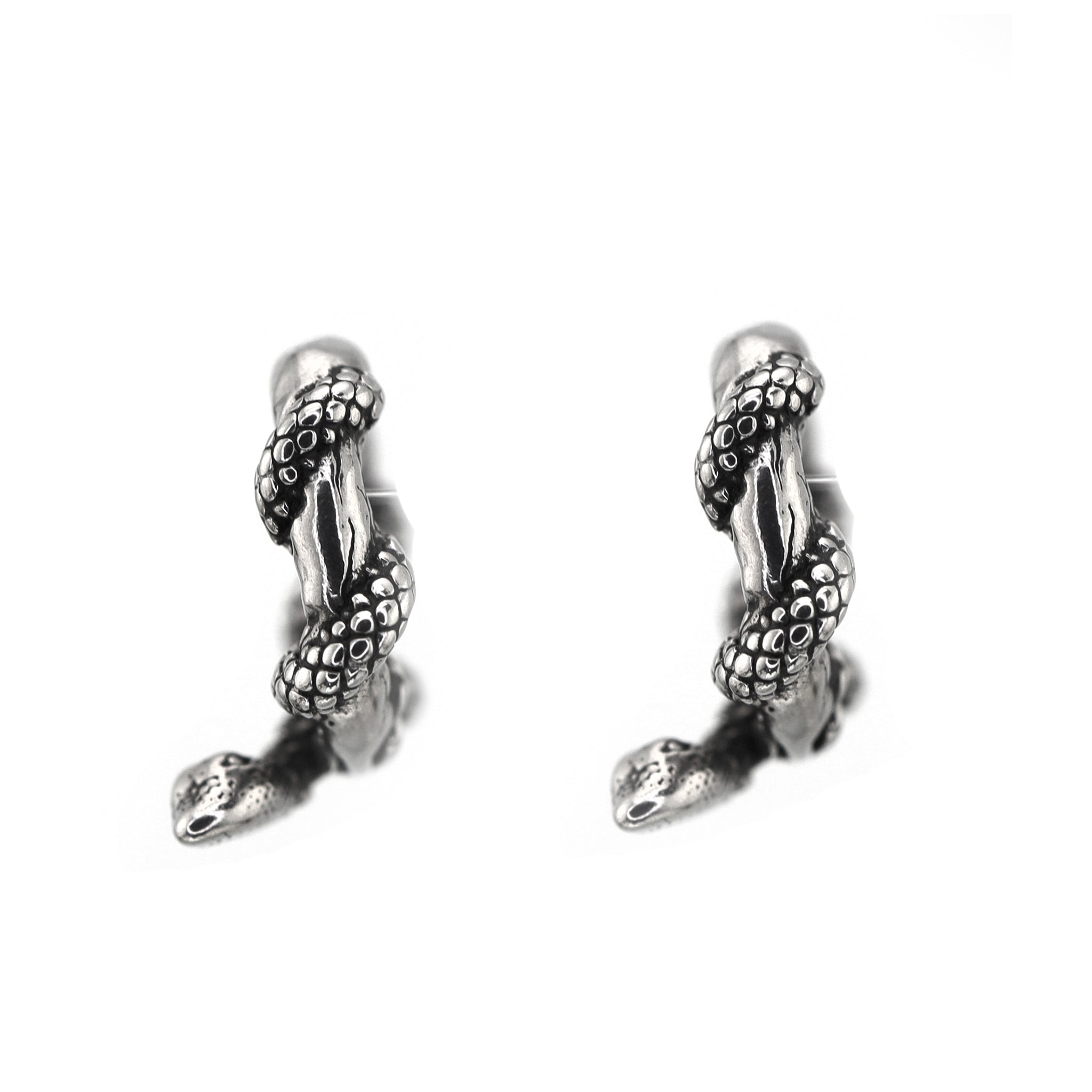 3D Vintage Twisted Serpent tainless steel Earrings ph1