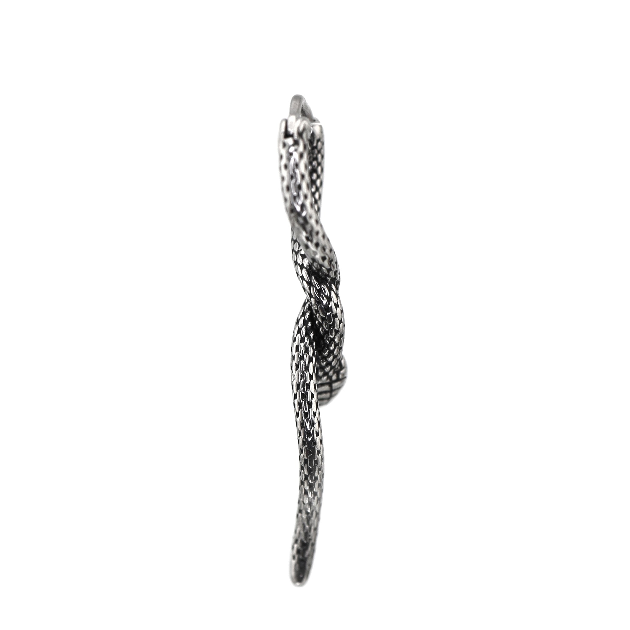 3D Coiled Snake tainless steel Earrings ph1