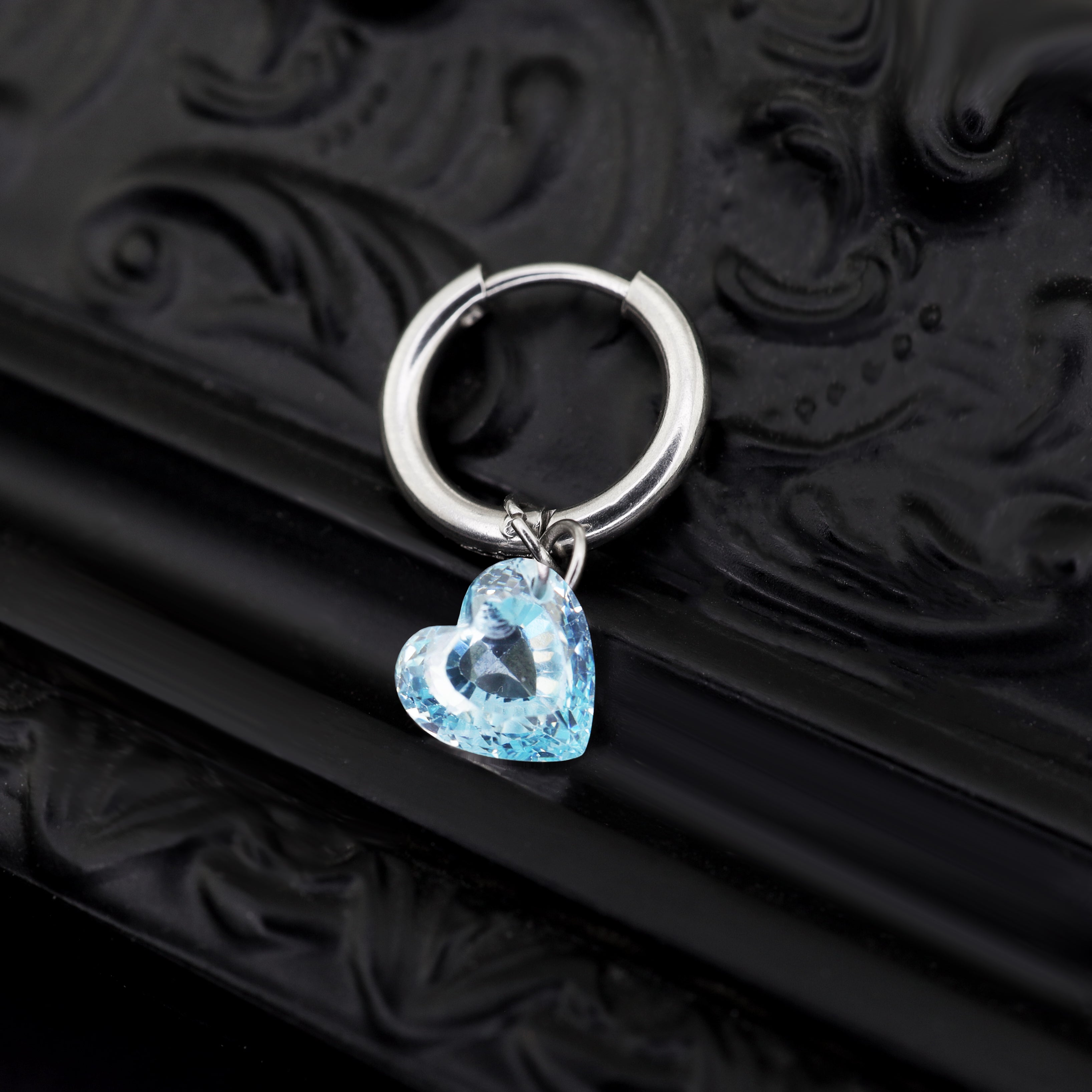 Rainbow Heart CZ Pendant tainless steel Earrings ph1