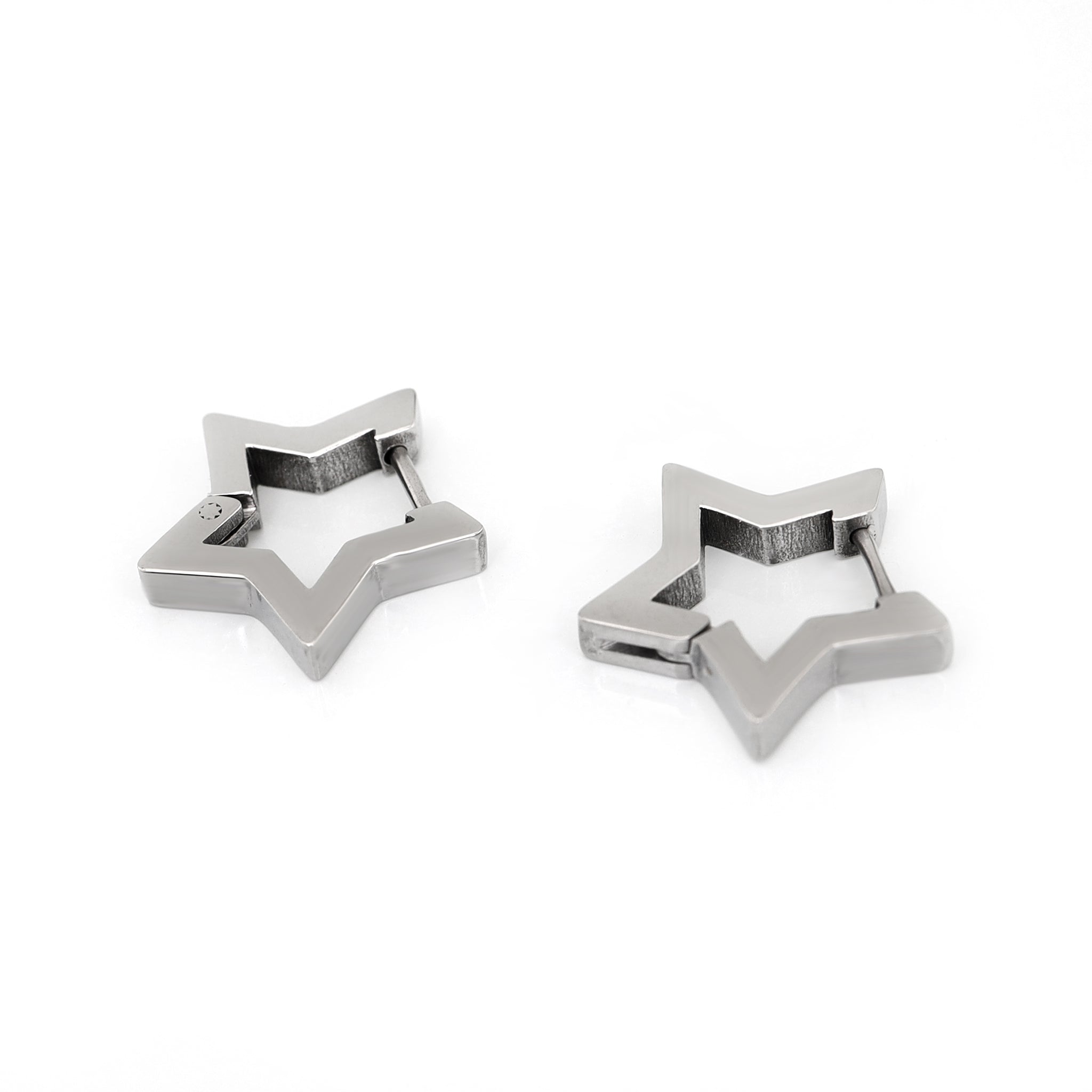 Minimalist Pentagram Straight Pin tainless steel Earrings ph1