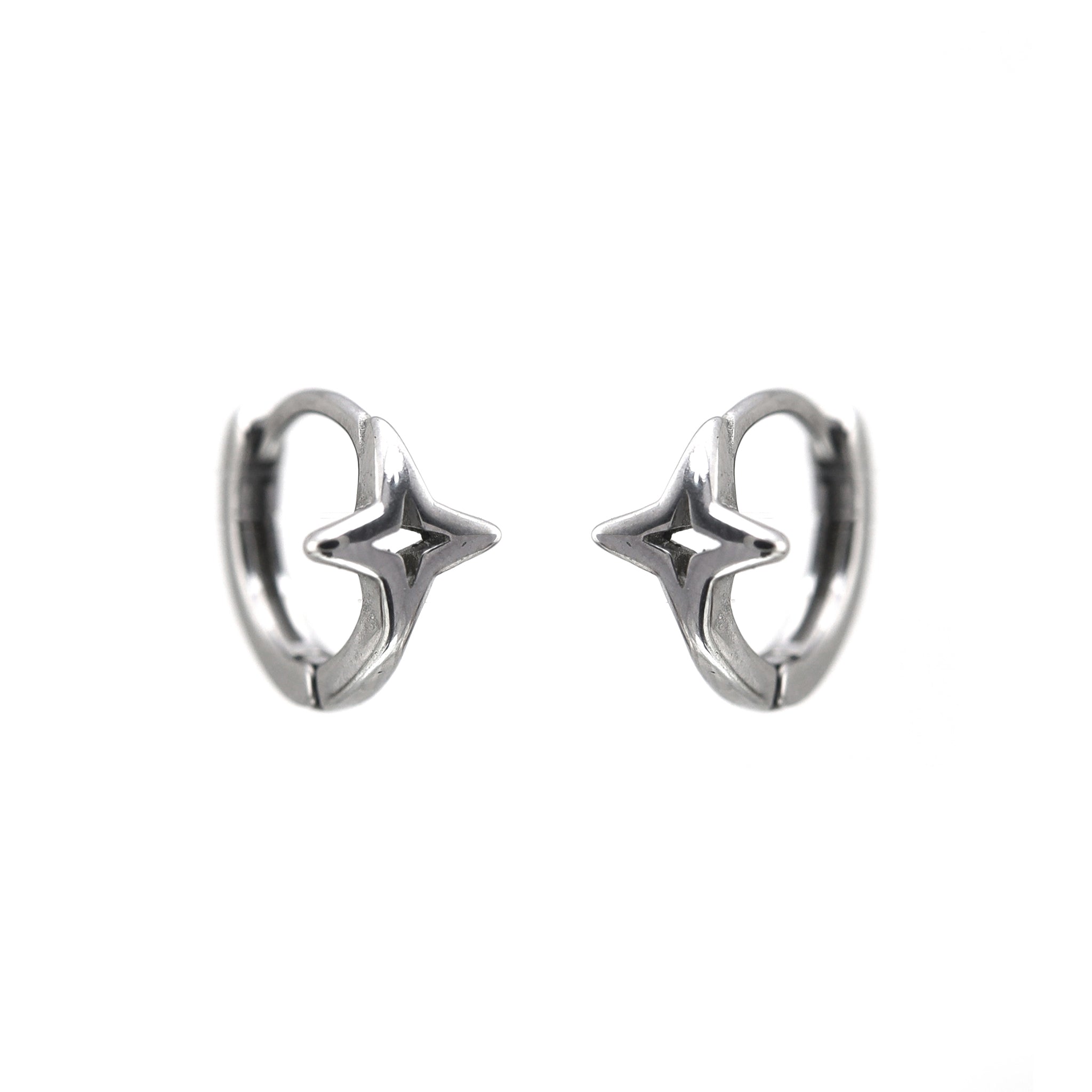 Openwork Four-Point Star tainless steel Earrings ph1
