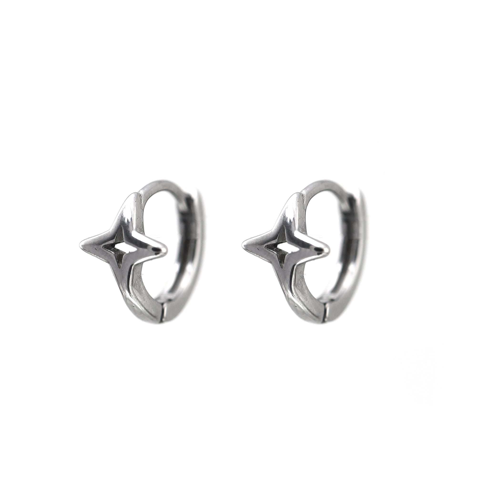 Openwork Four-Point Star tainless steel Earrings ph1