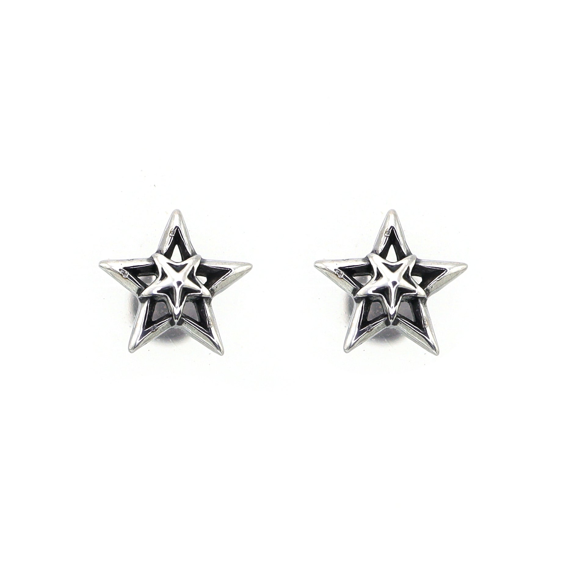 Oil Slick Pentagram Internally Threaded tainless steel Studs ph1
