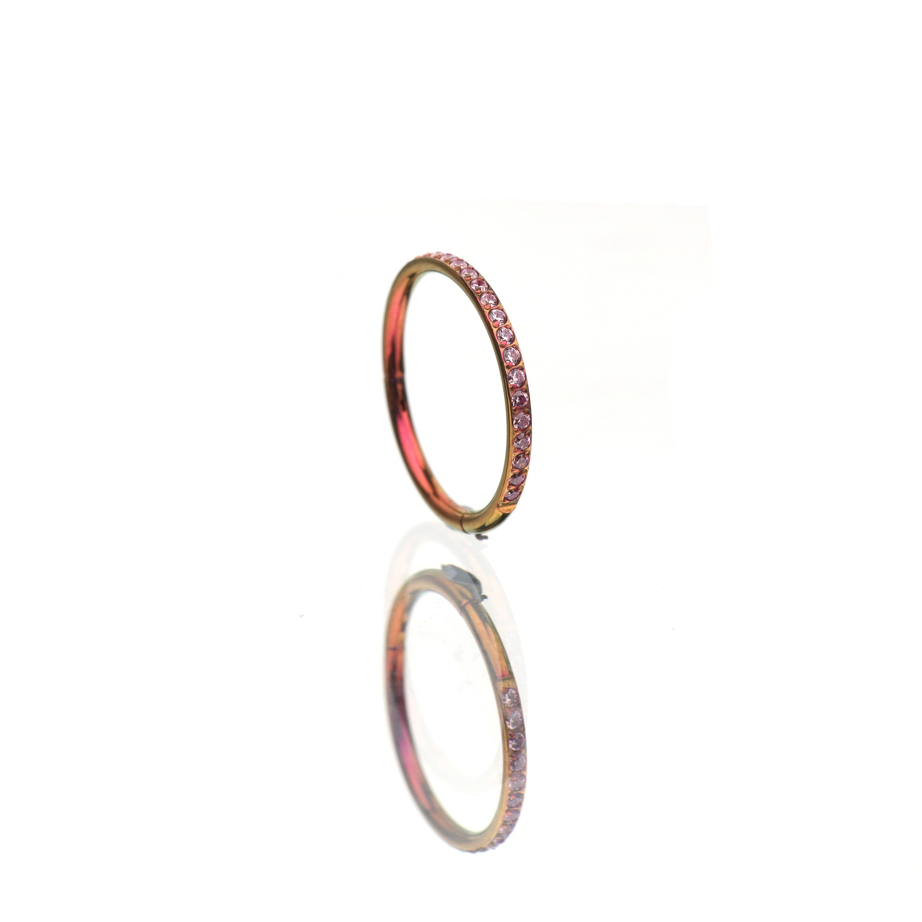 16G CZ Titanium Clicker Hoop
