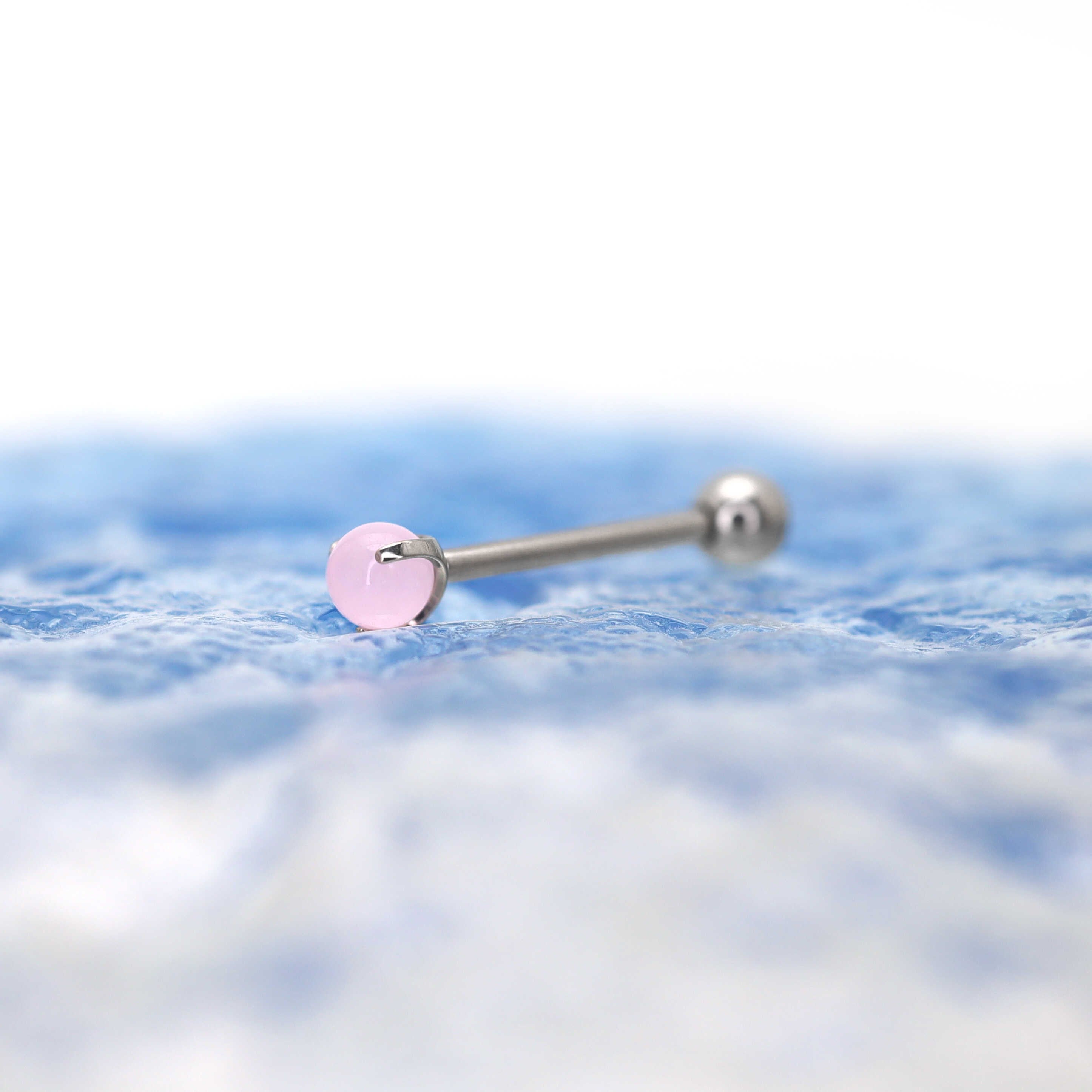 14G Pastel CZ Internally Threaded barbell stud