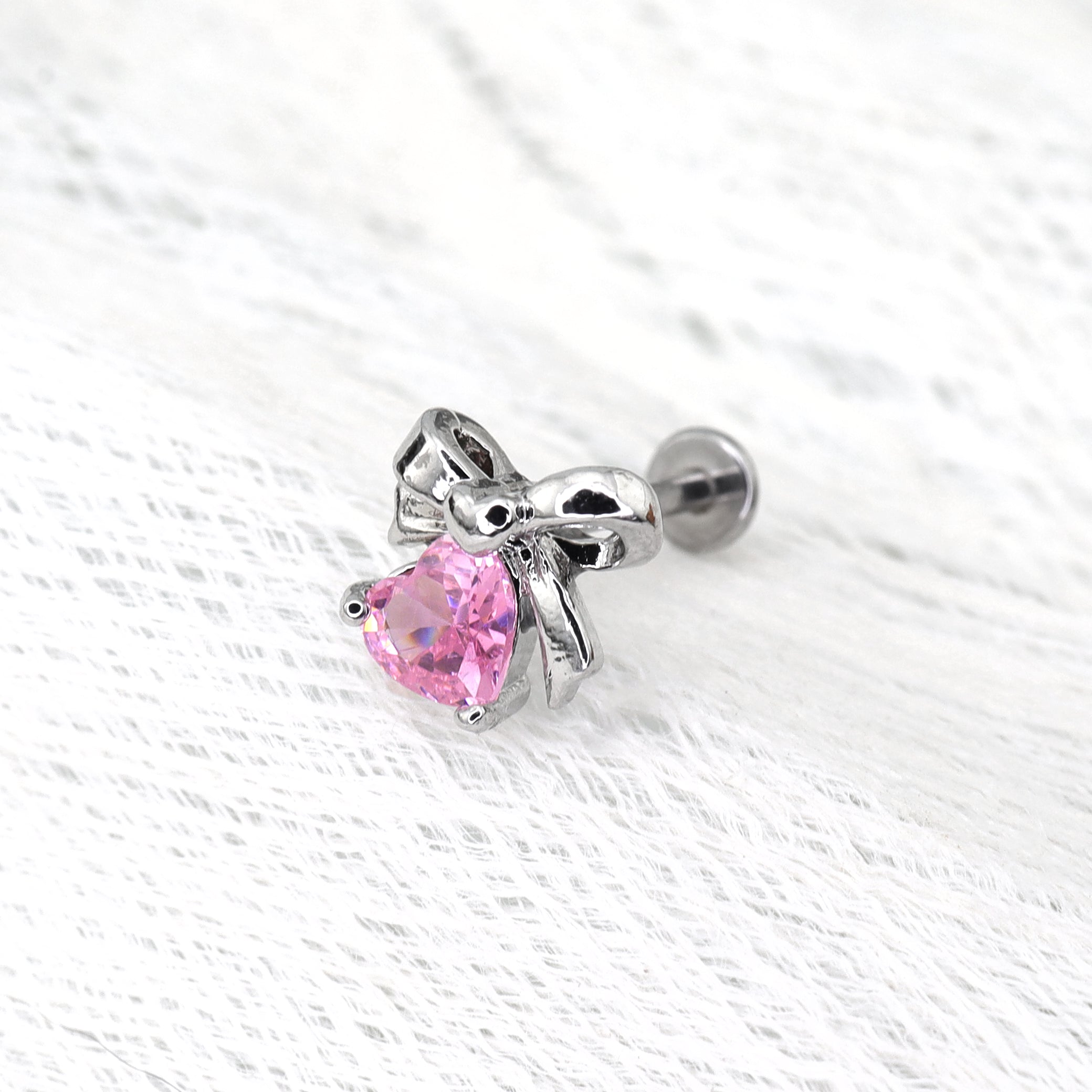 Bow CZ Bell stainless steel Studs ph1