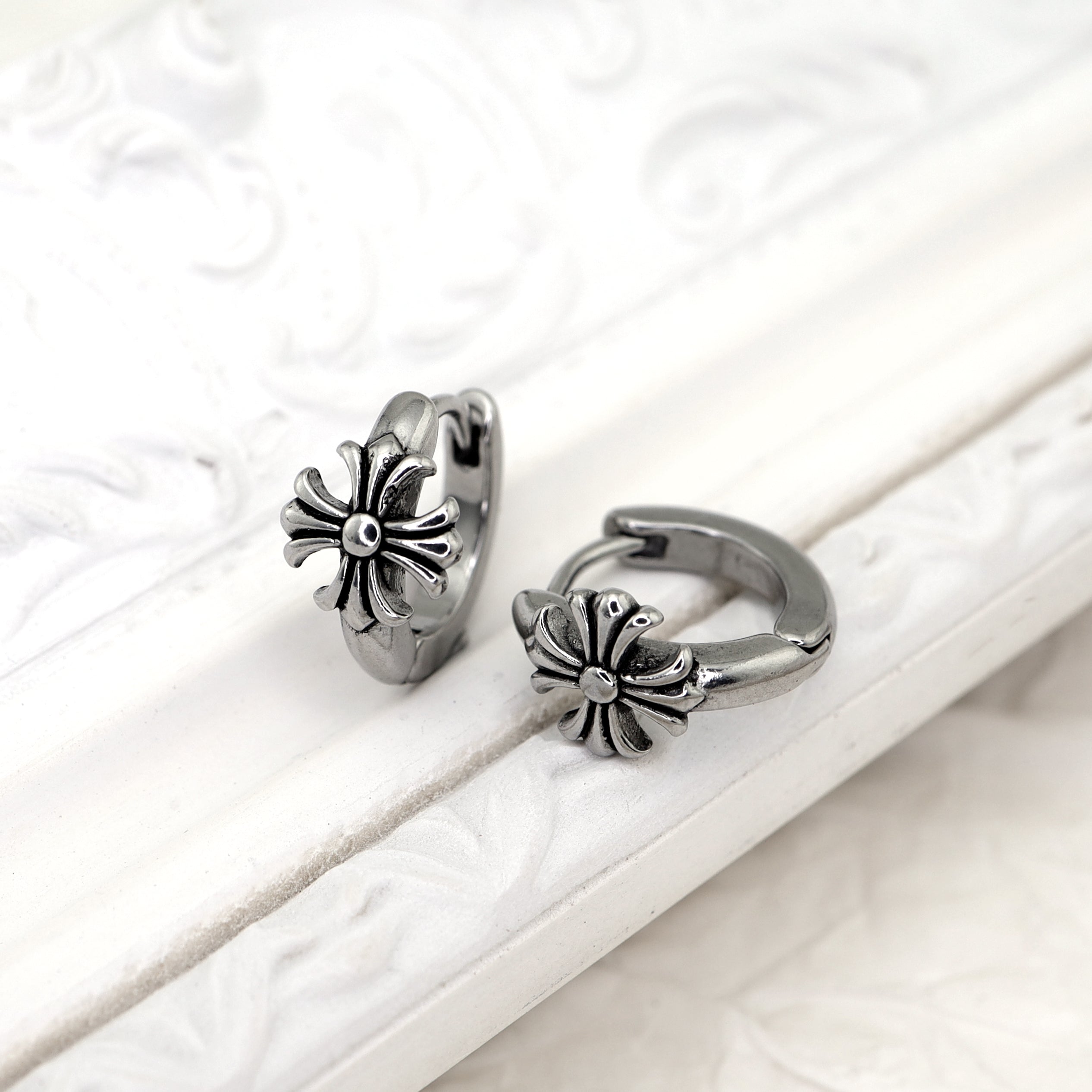 Vintage Cross stainless steel Earrings ph1