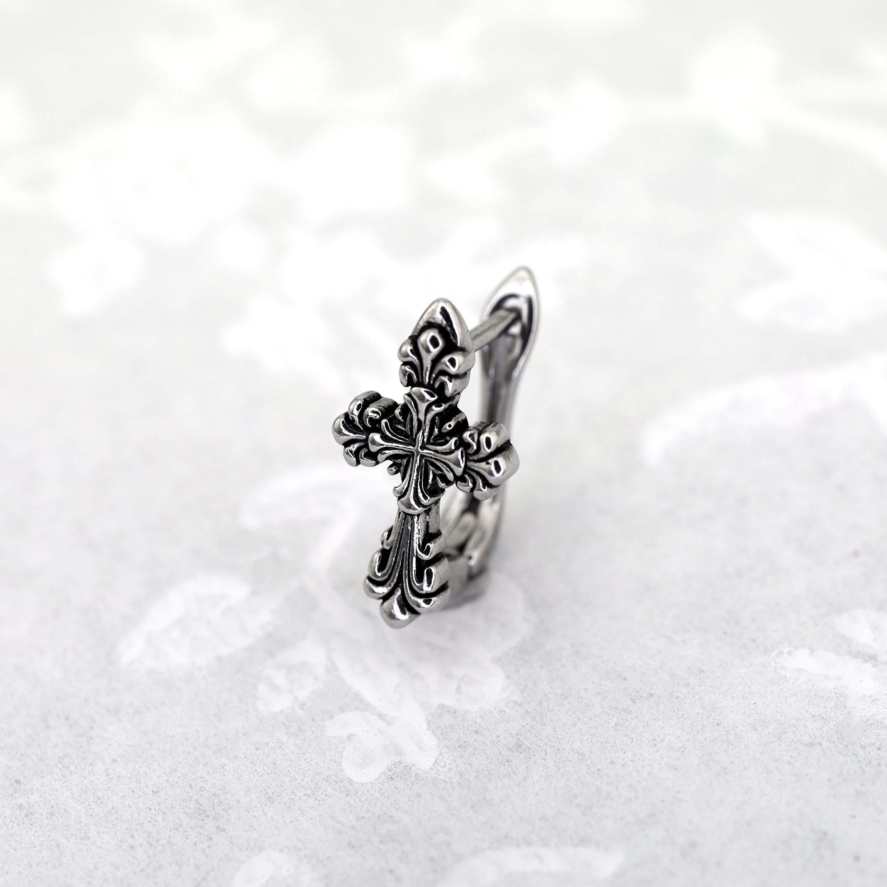 Gothic Cross stainless steel Ear Stud ph1