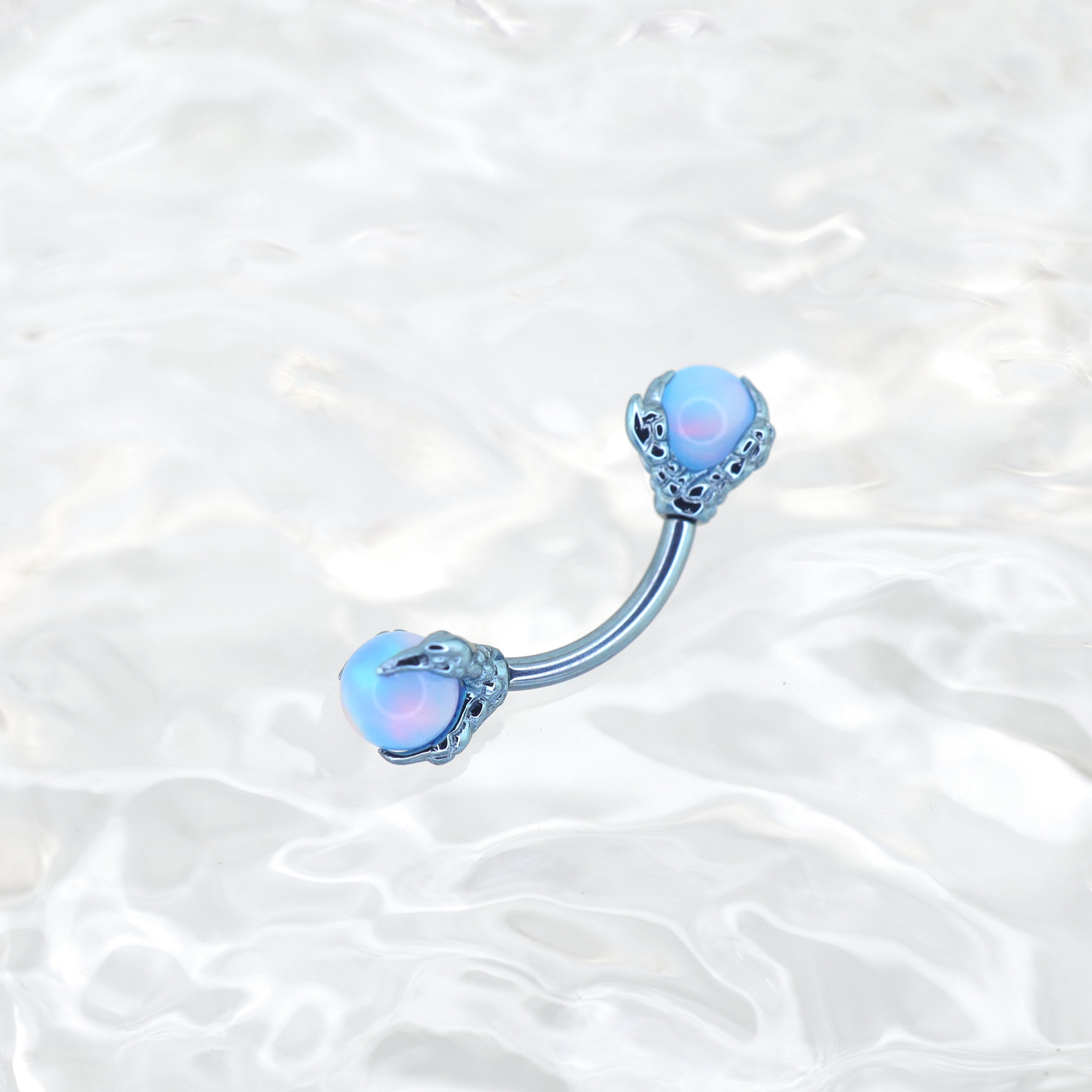 Dragon Claw Opal Internally Threaded Titanium Rook Stud ph1