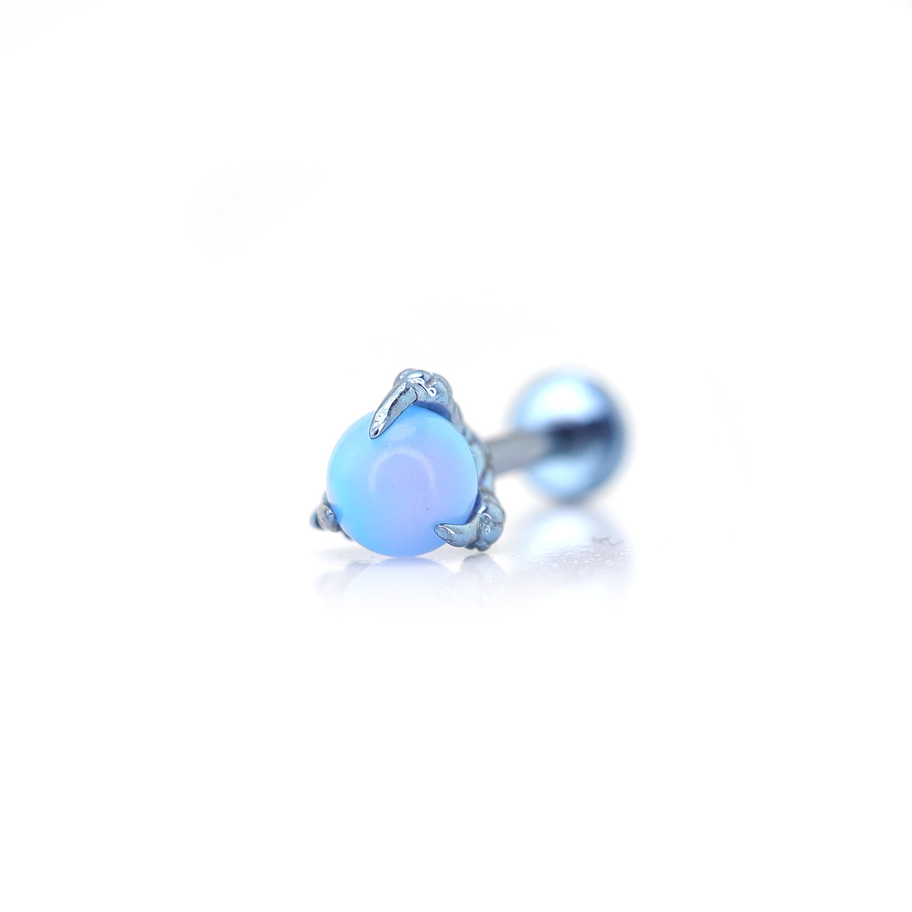 Dragon Claw Opal Internally Threaded Titanium Ear Stud ph1