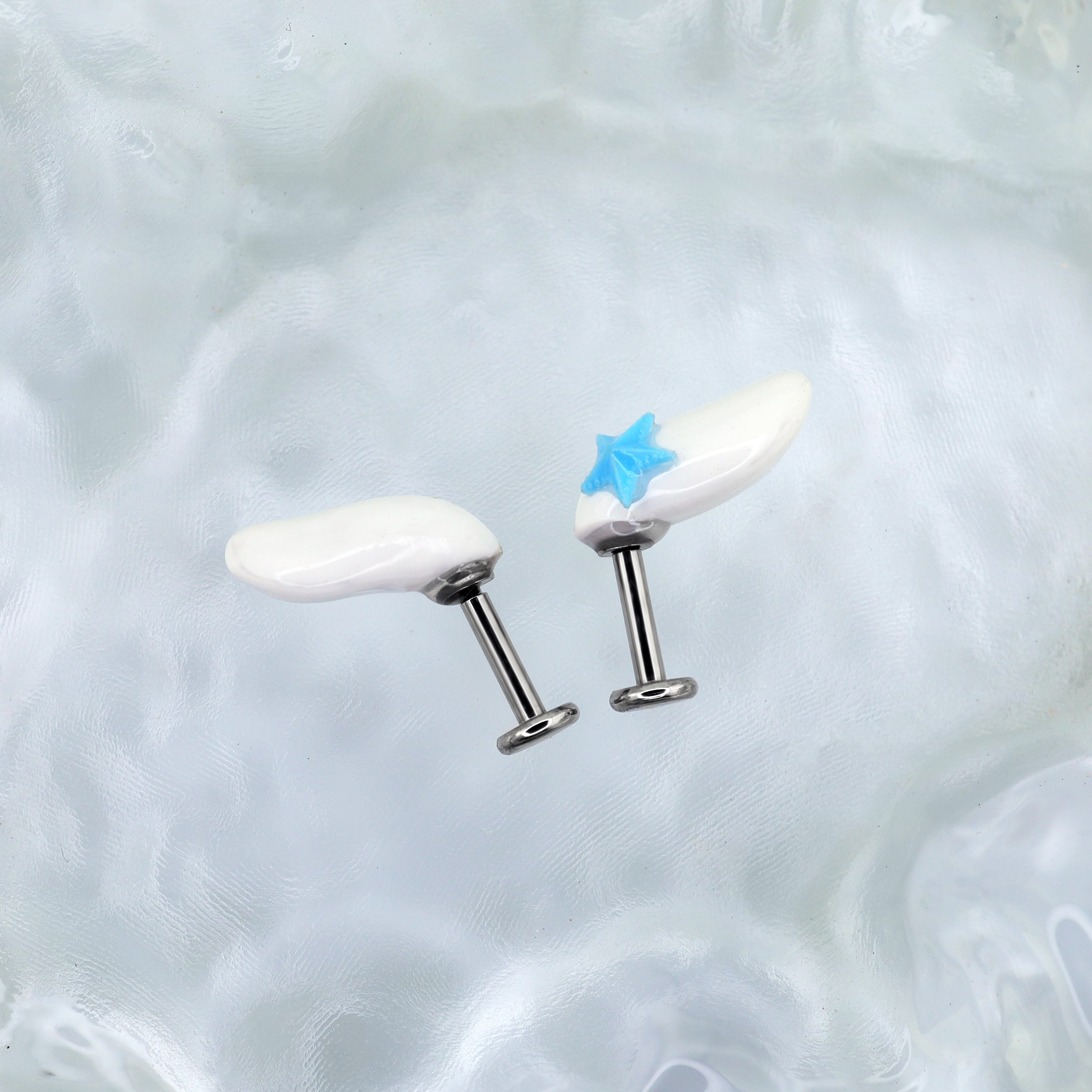 Cute Dog Titanium Ear Stud ph1