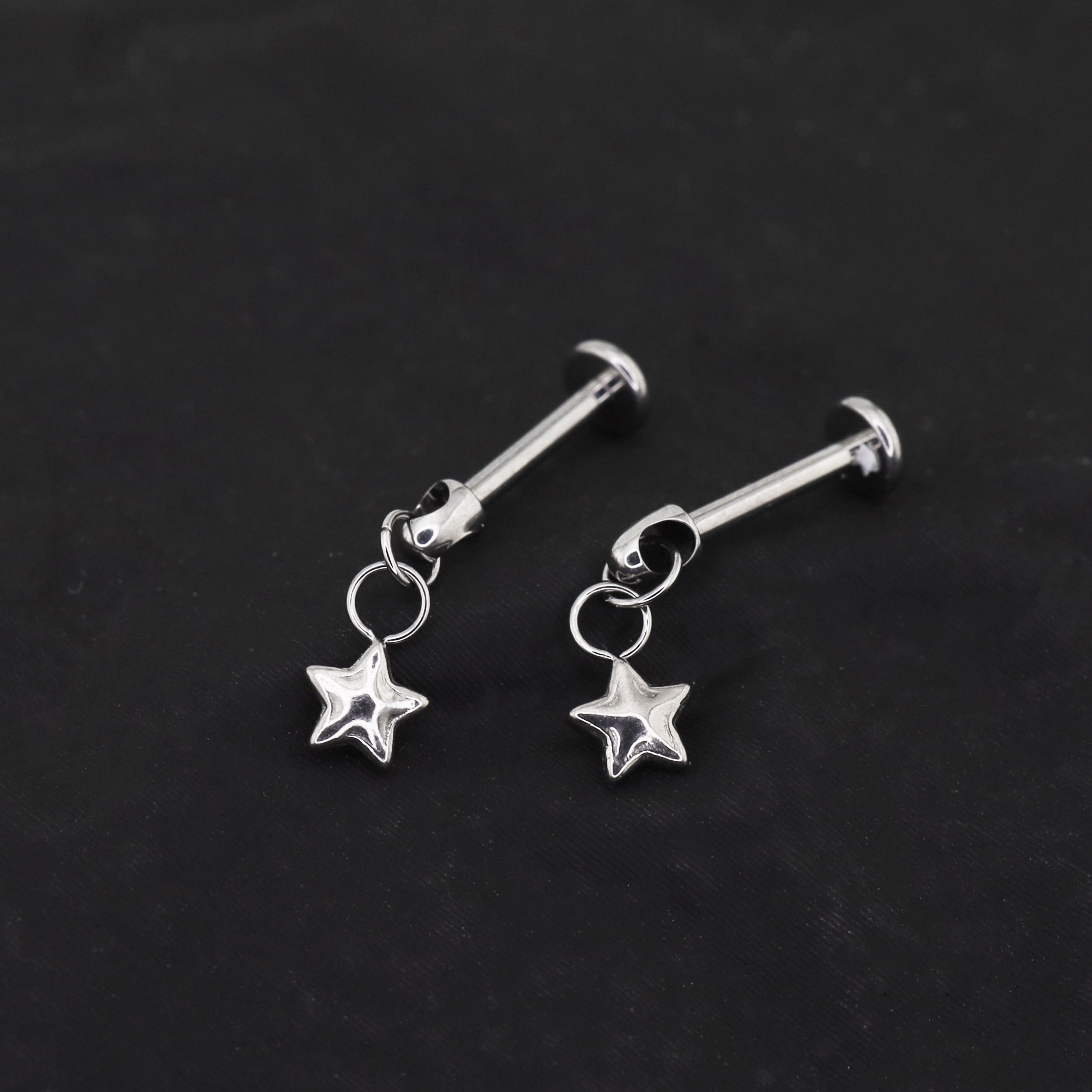 3D Pentagram Titanium Pendant Stud ph1