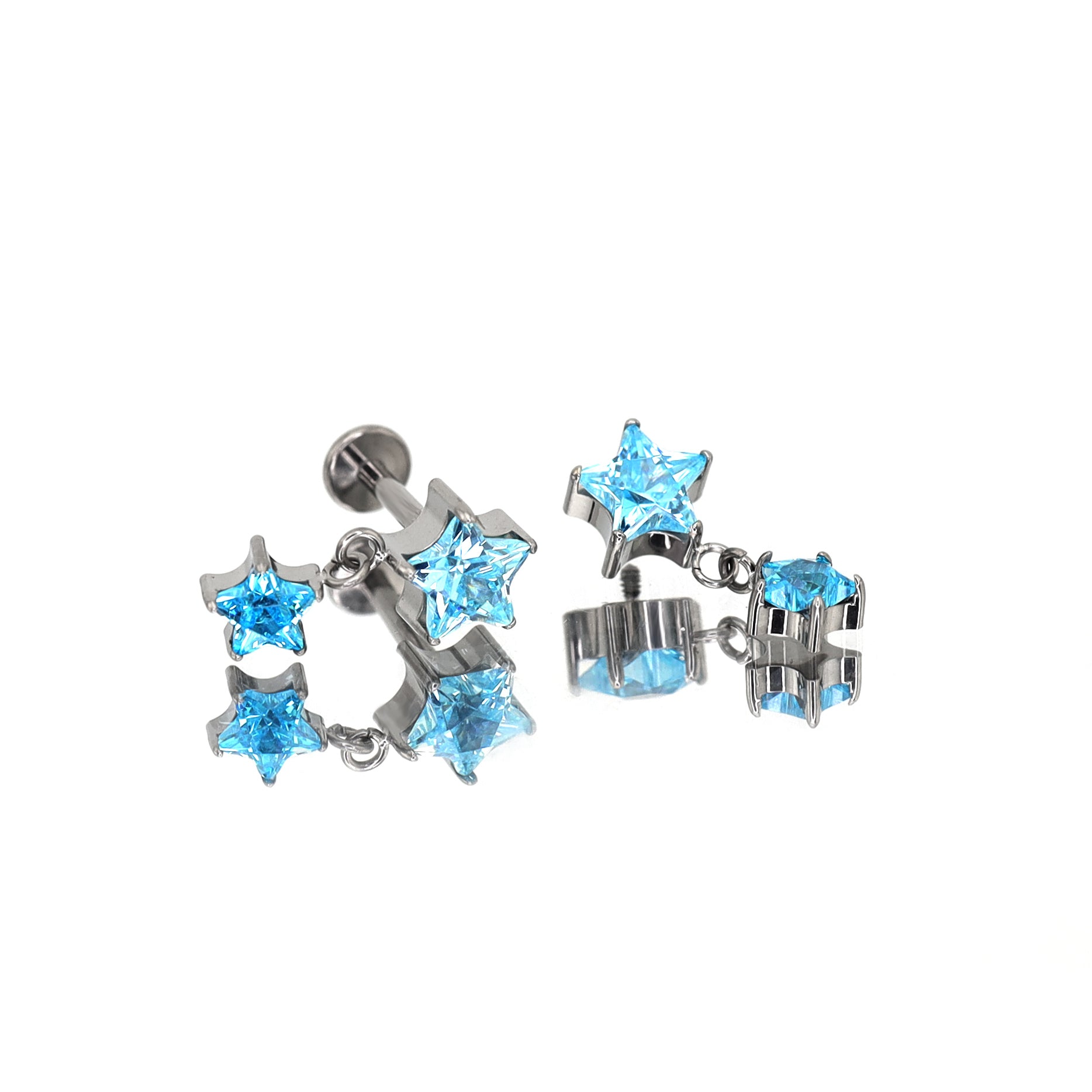 Double Star CZ Titanium Pendant Stud ph1 未完成 修改单个图