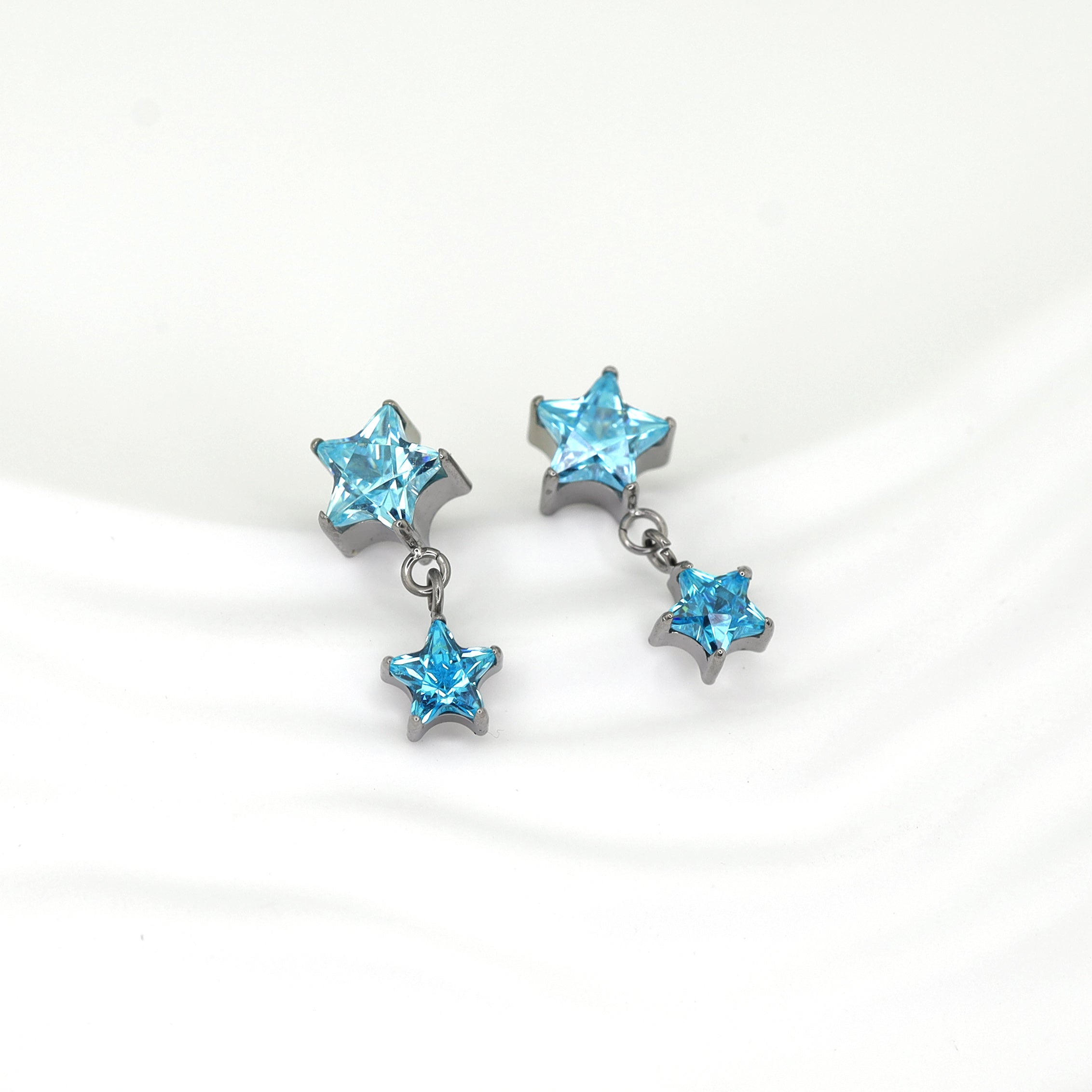 Double Star CZ Titanium Pendant Stud ph1 未完成 修改单个图