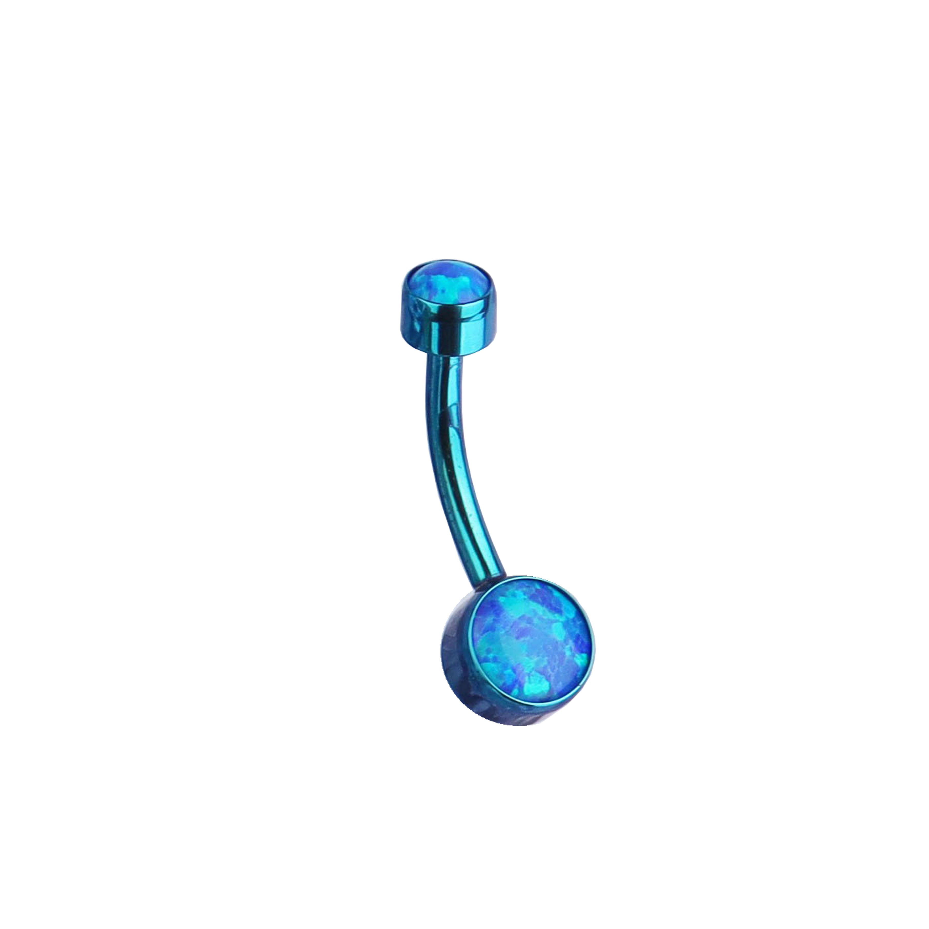 Opal internally threaded Titanium Belly Ring