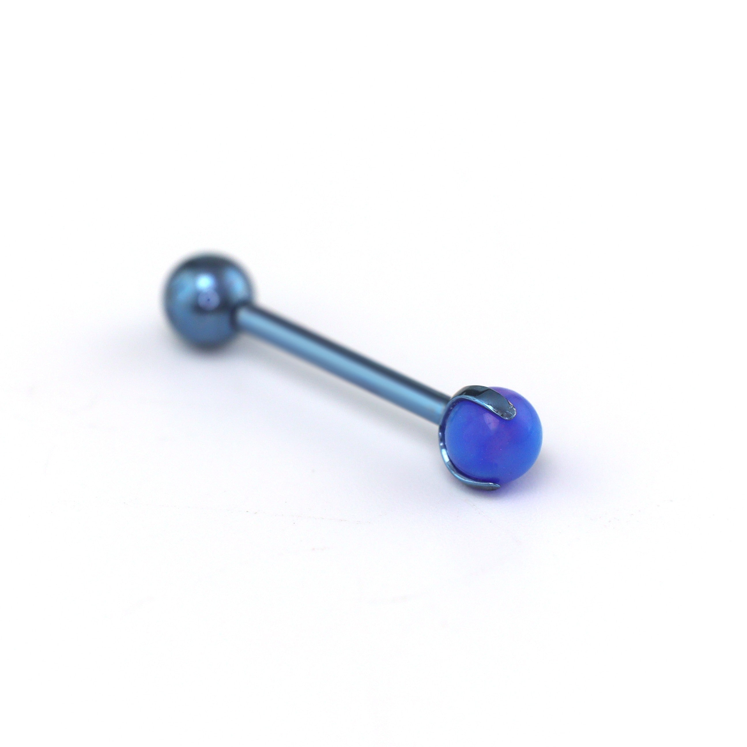 Claw Set Opal Internally Threaded Titanium barbell stud